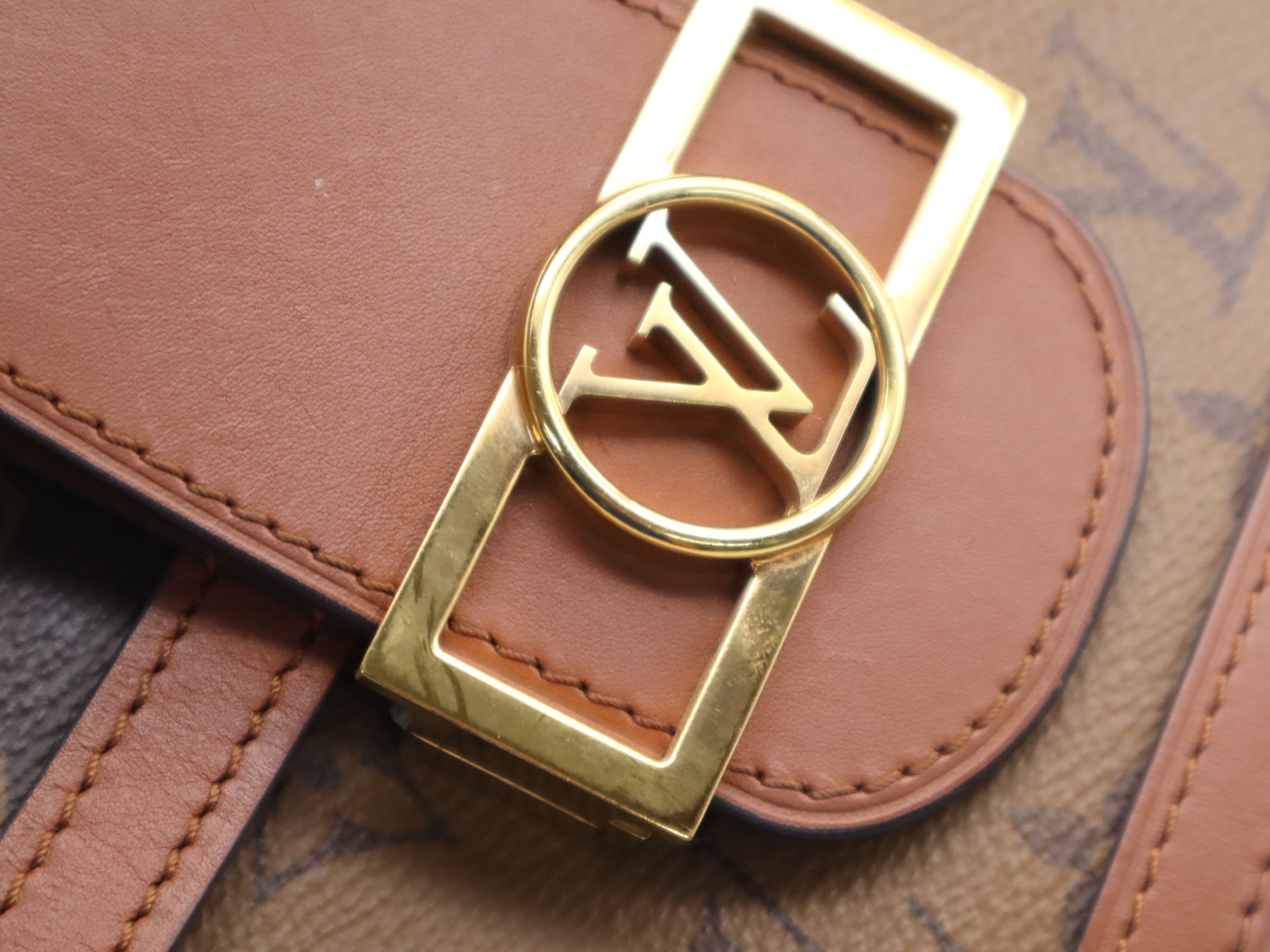 M45959 Monogram & Monogram Reverse Canvas Dauphine MINI Shoulder Bag with 2 Shoulder Straps — view 9