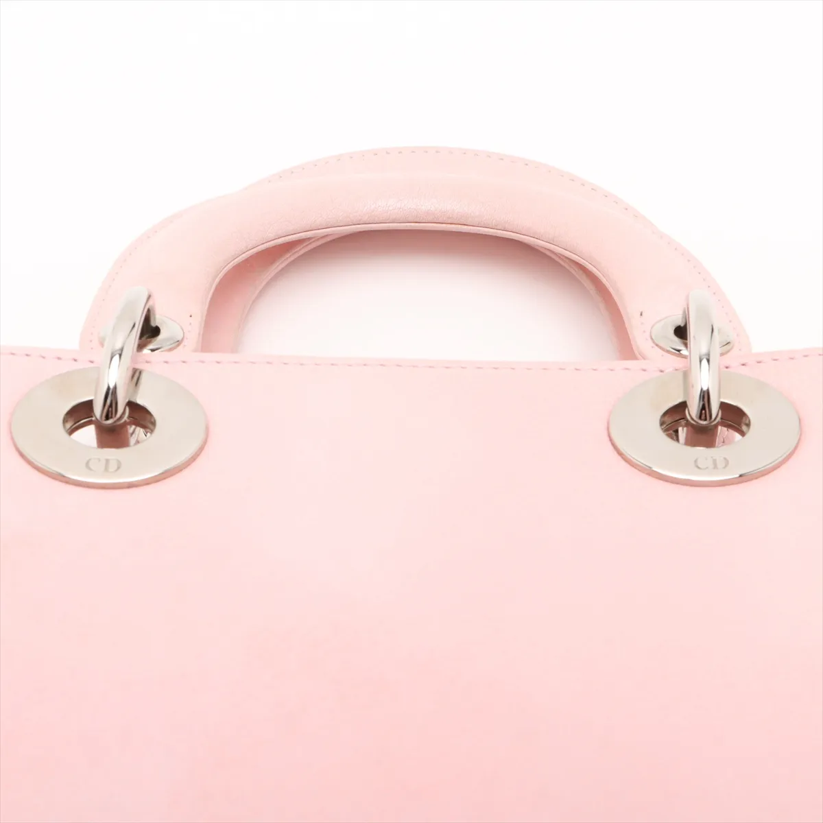 Lady Dior Mini Leather 2WAY Handbag Pink — view 6