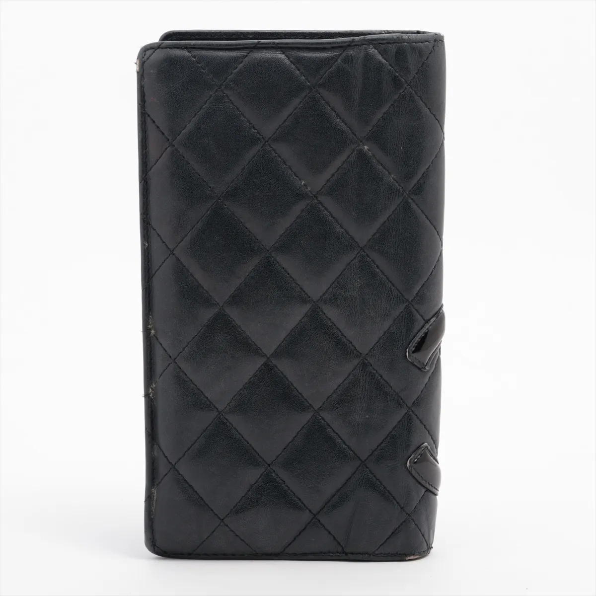 Cambon Line Lambskin Long Wallet, Black, Silver Hardware, 13323014 — view 2