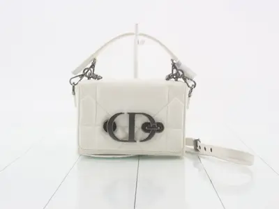 Cannage Leather Chain Shoulder Bag
