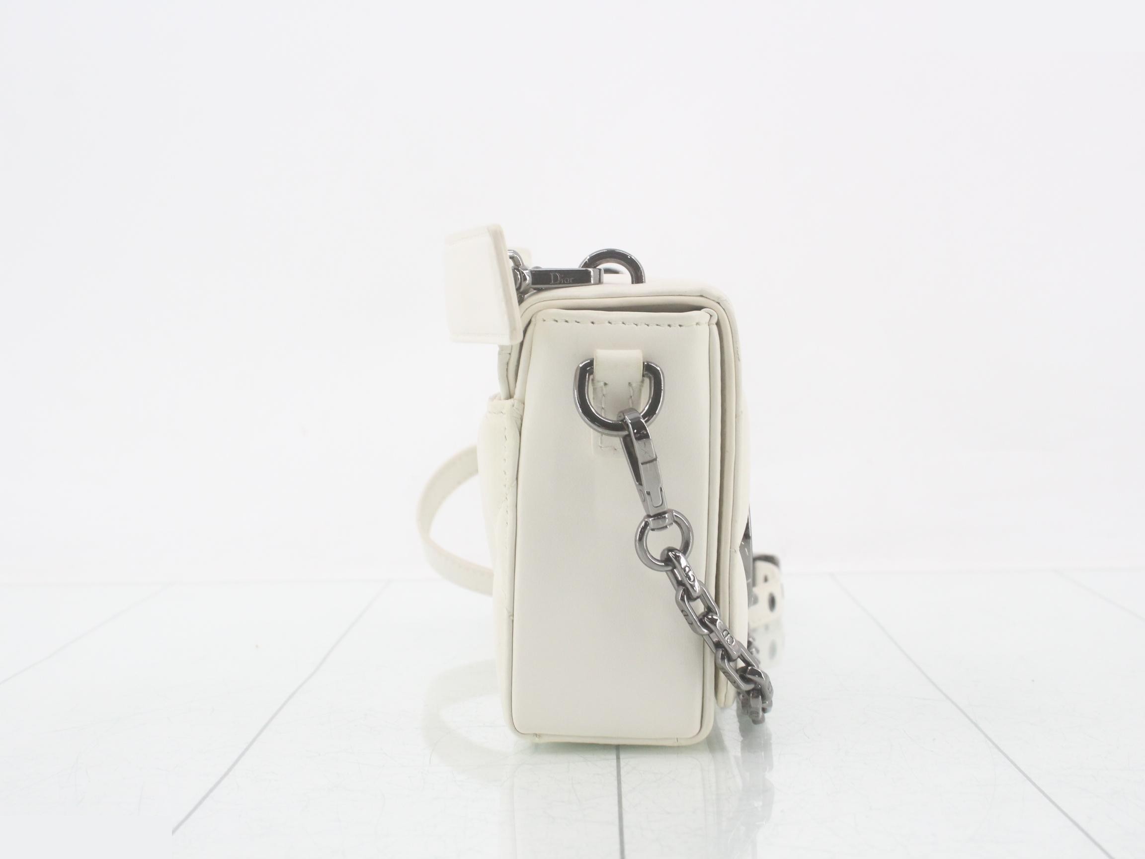 Cannage Leather Chain Shoulder Bag — view 4