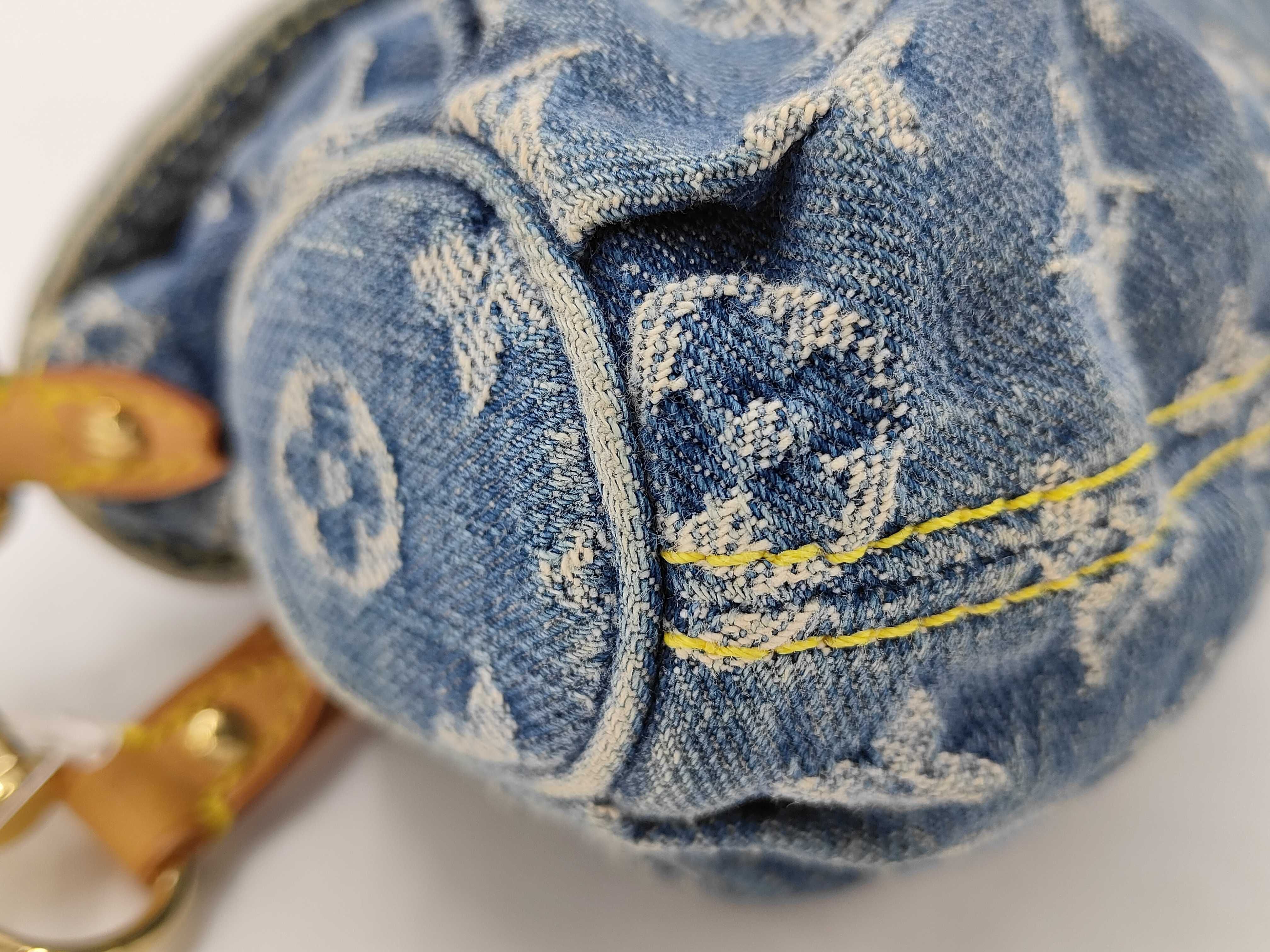 Monogram Denim M95050 Mini Pleated Shoulder Bag — view 6