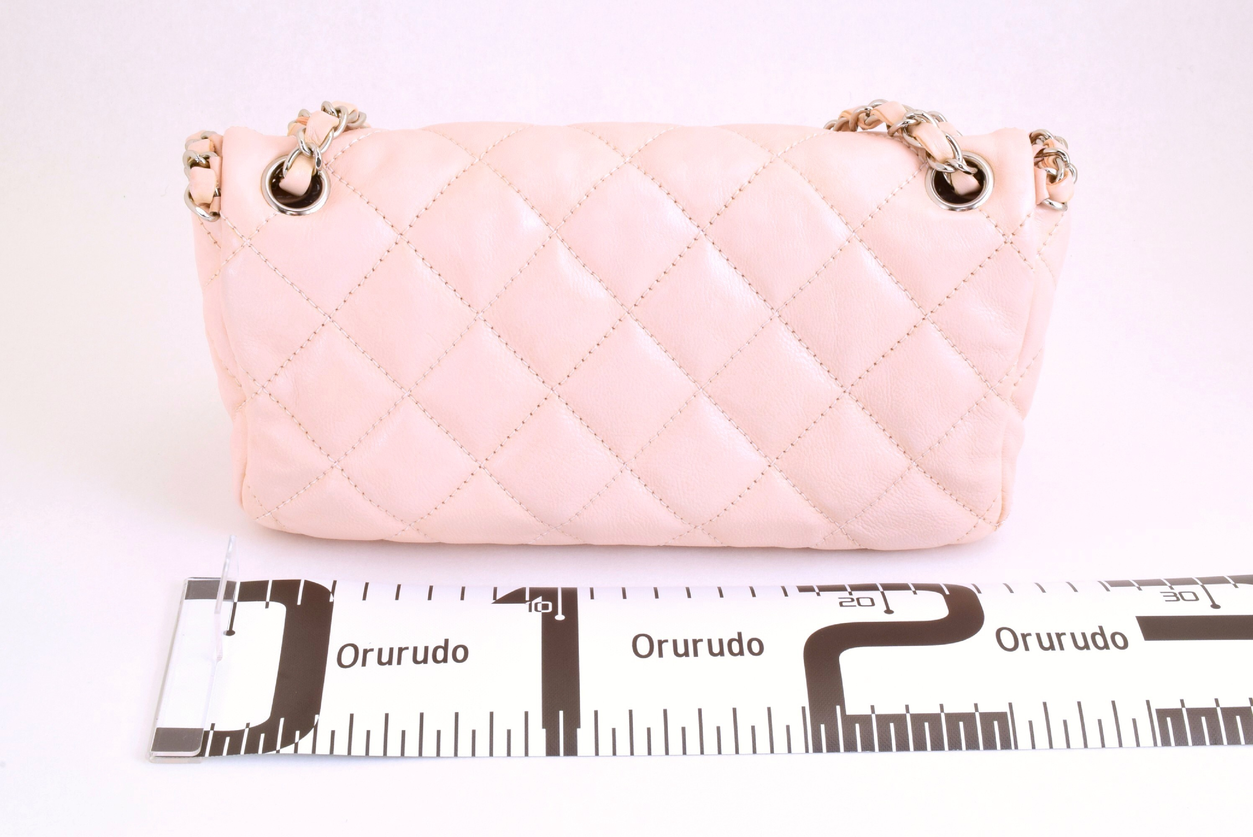 Matelassé Chain Shoulder Bag, Pink, Silver Hardware — view 2