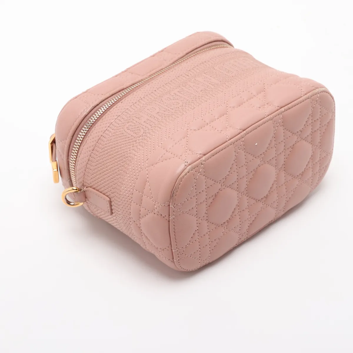 Cannage Leather 2-Way Vanity Bag Pink — view 4