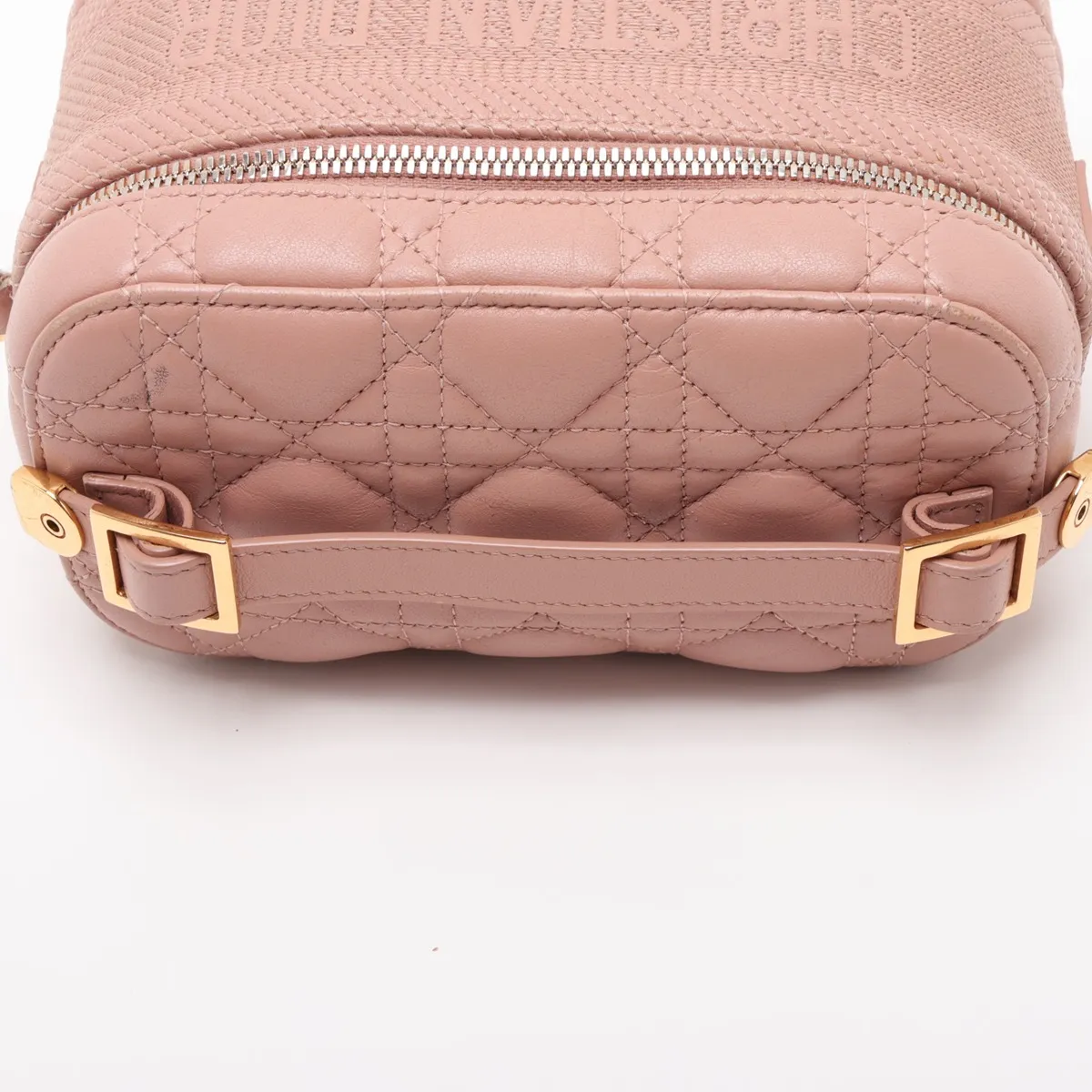 Cannage Leather 2-Way Vanity Bag Pink — view 5