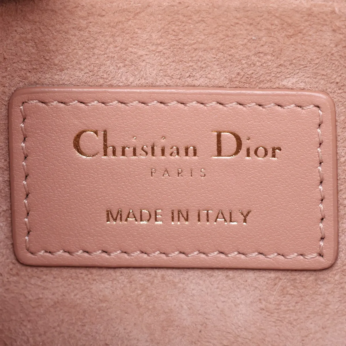 Cannage Leather 2-Way Vanity Bag Pink — view 10