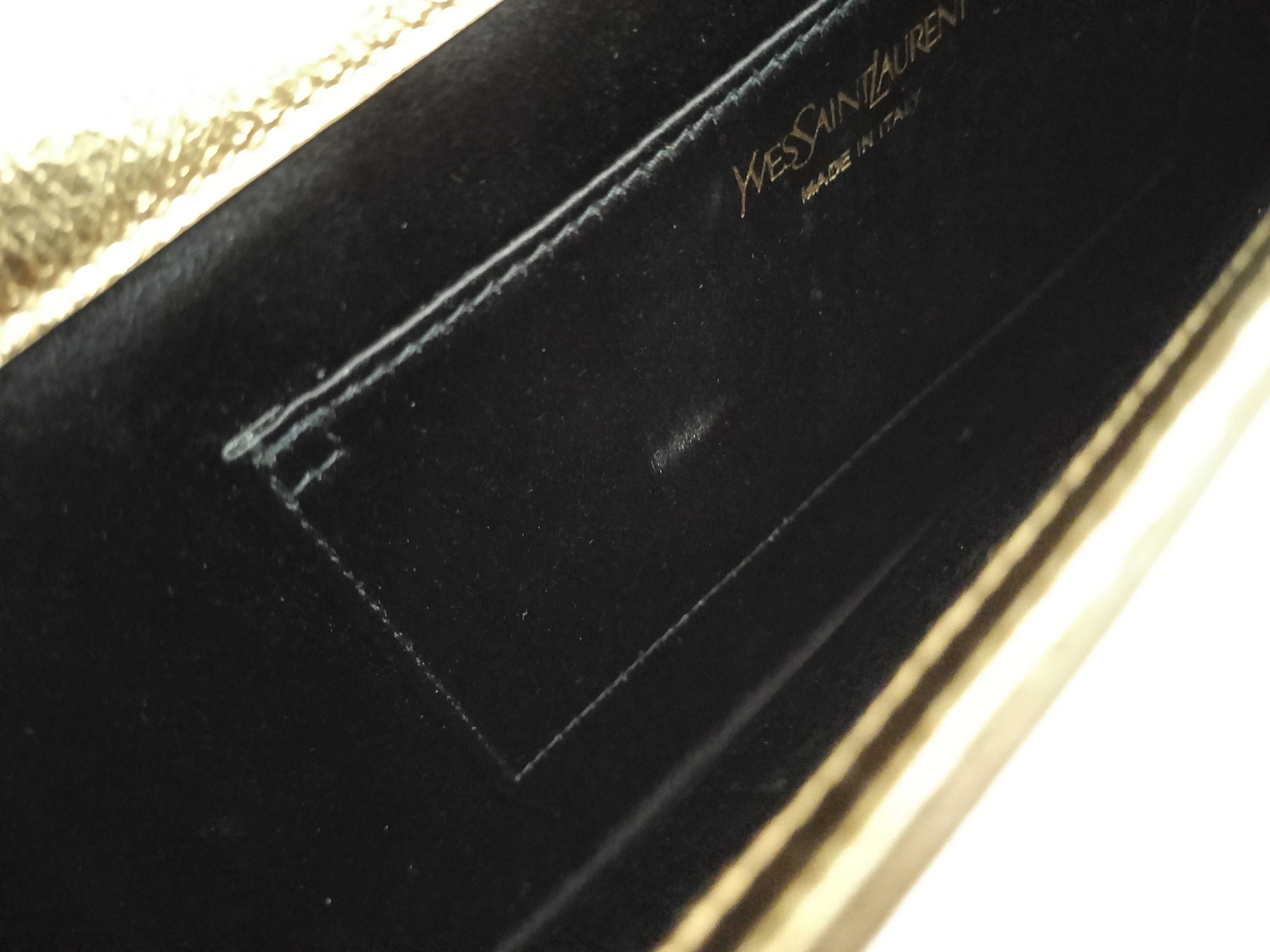 clutch bag, gold leather clutch bag — view 13