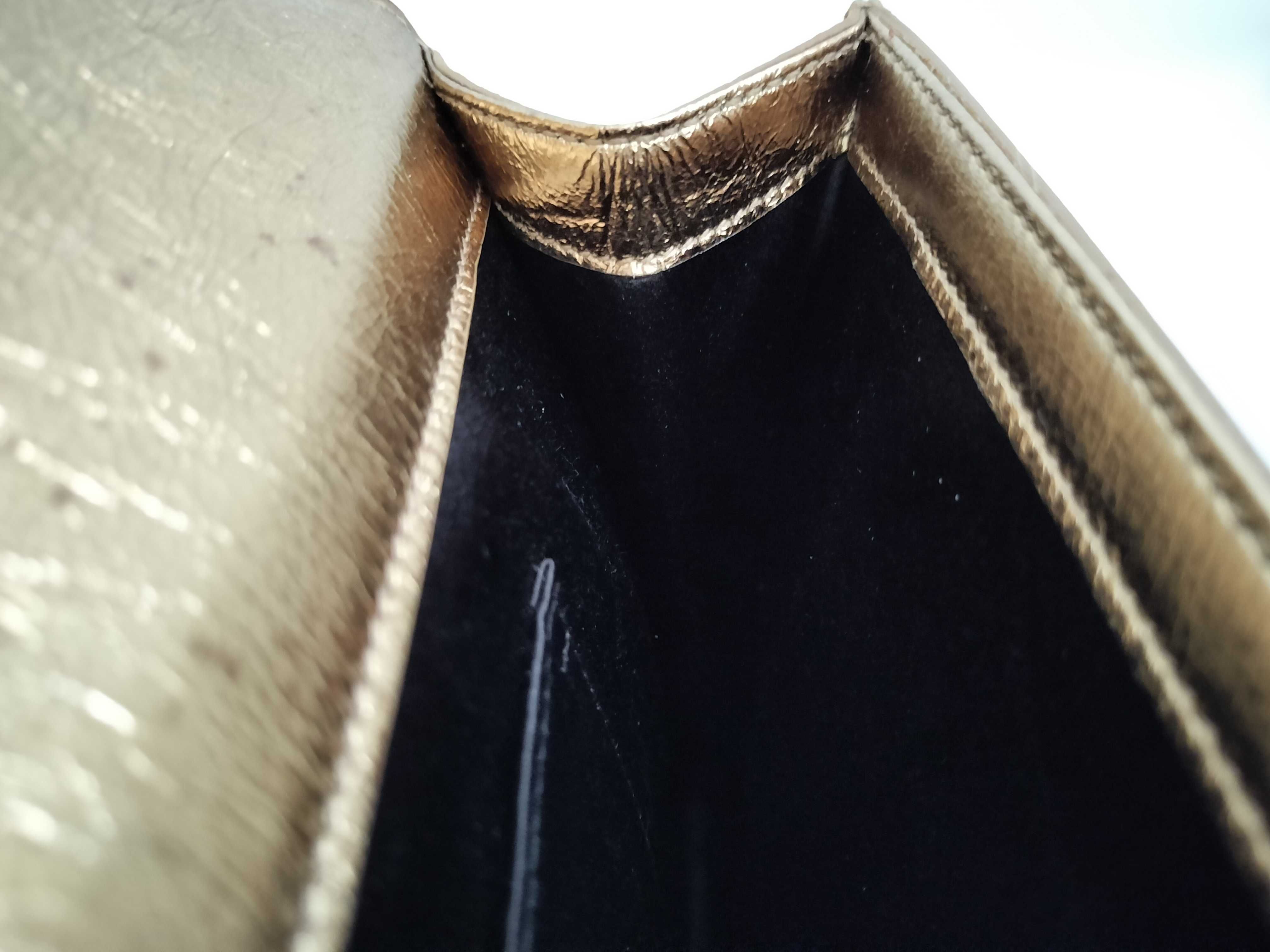 clutch bag, gold leather clutch bag — view 6
