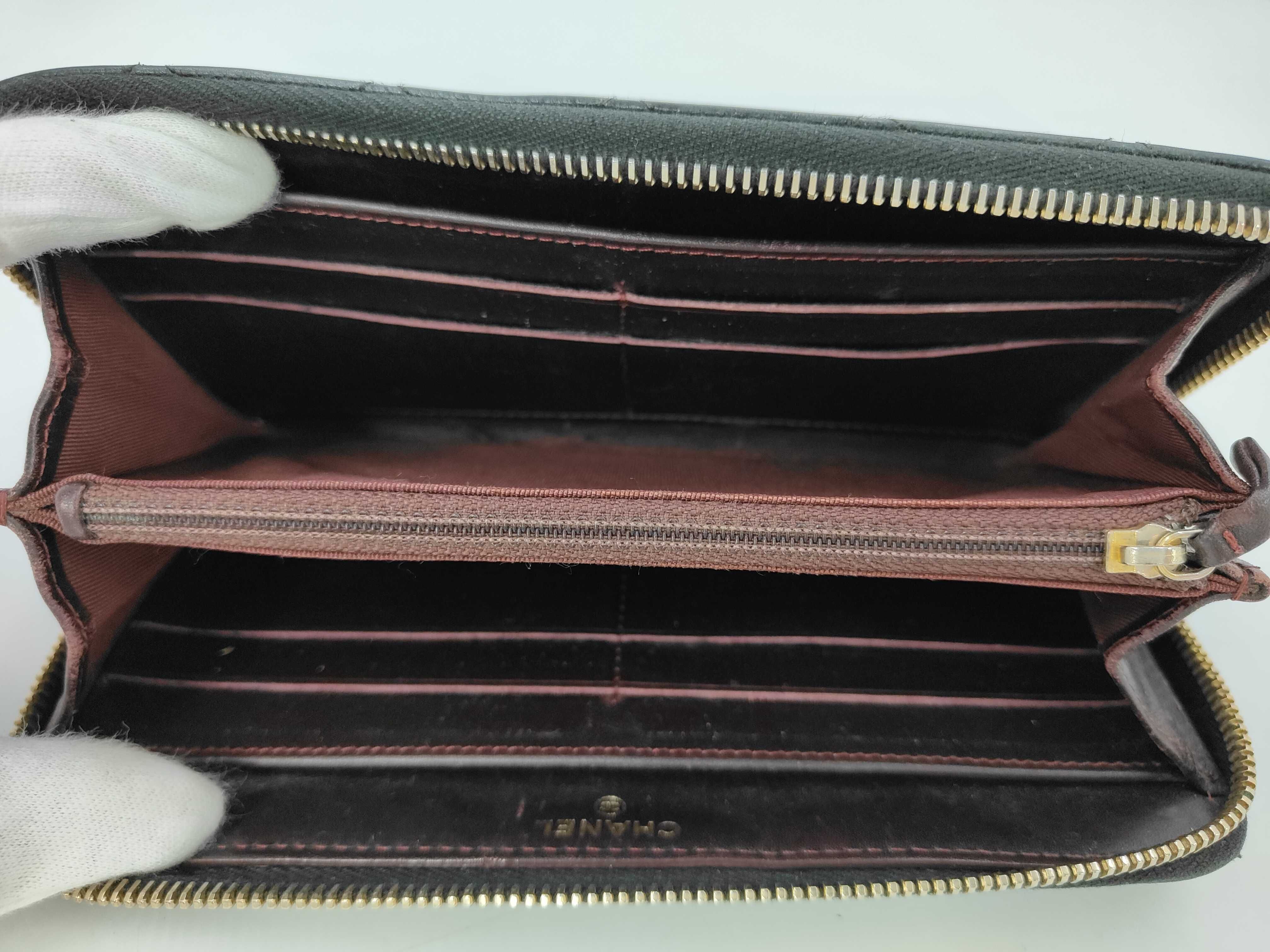 Caviar Skin Coco Mark Zippy Wallet Long Wallet Seal Wallet — view 5