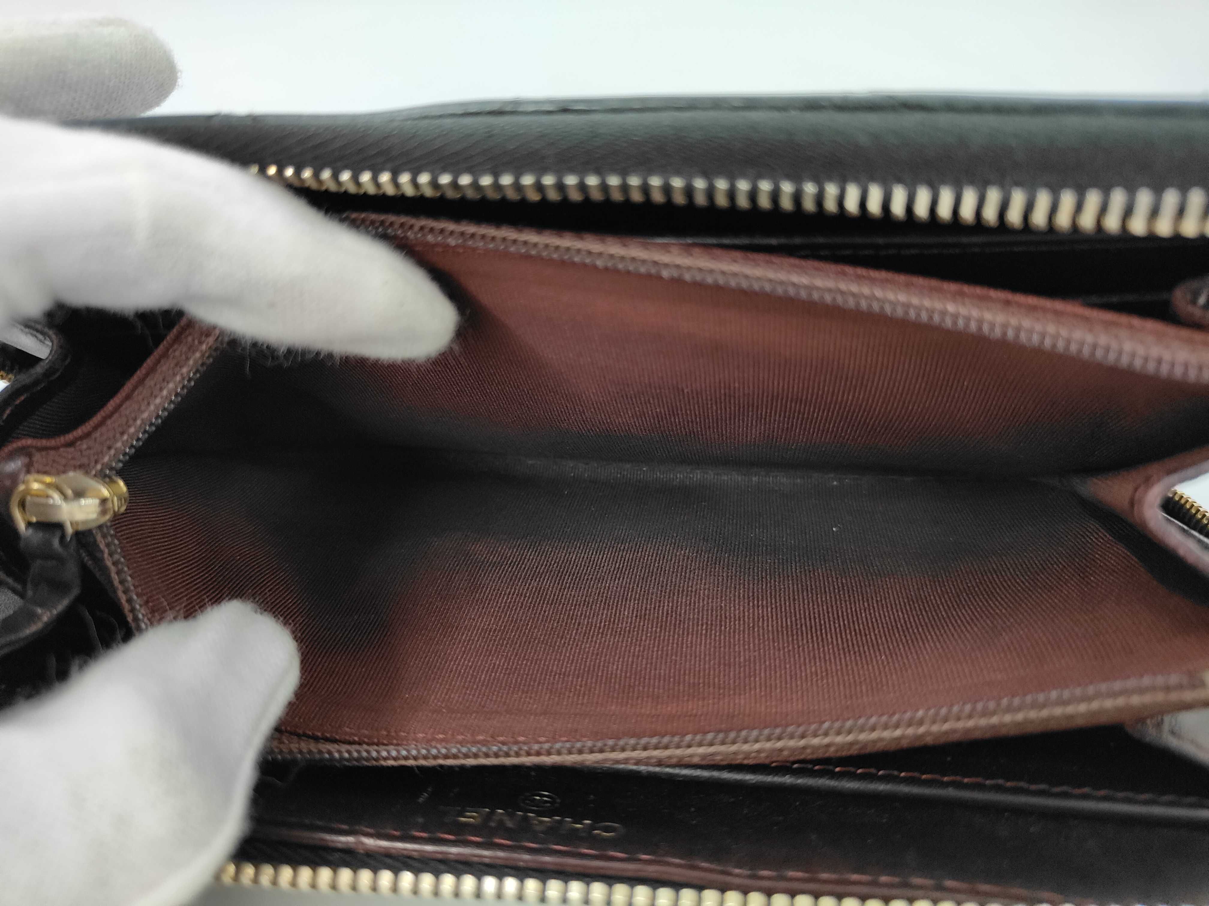 Caviar Skin Coco Mark Zippy Wallet Long Wallet Seal Wallet — view 6