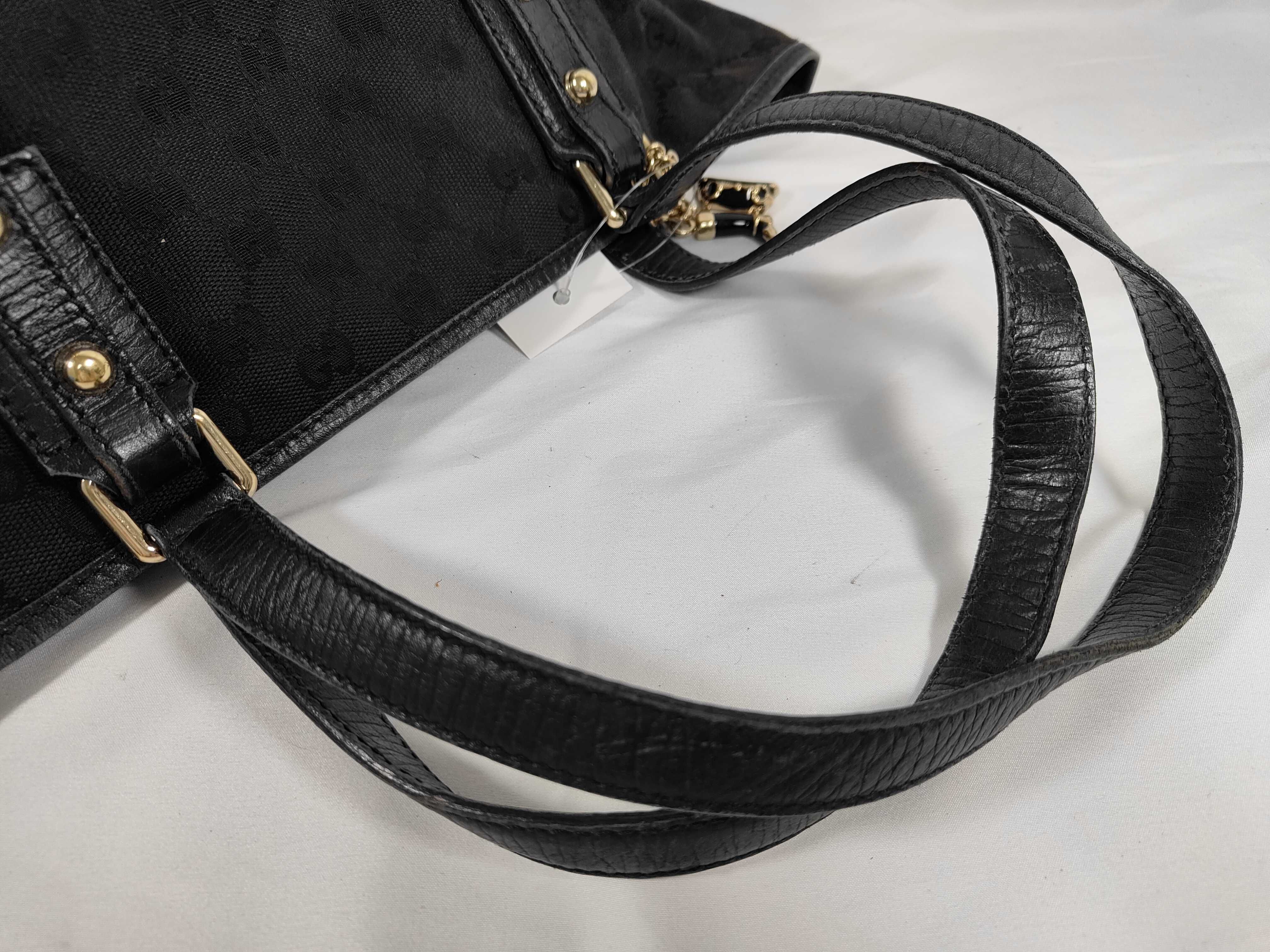 GG Canvas Sherry 137396 Black Tote Bag — view 3