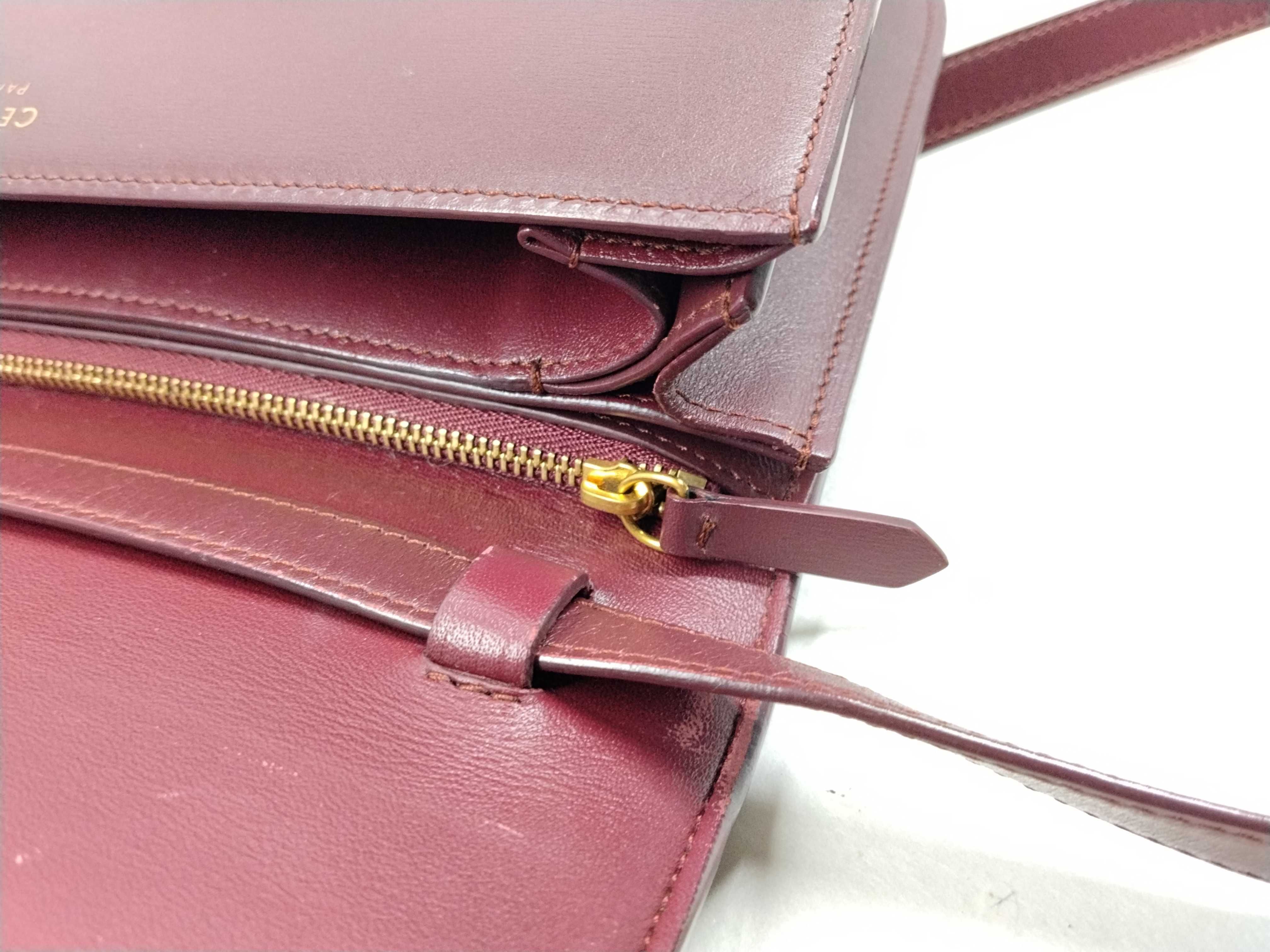 Classic Box Red Cowhide Leather Shoulder Bag — view 12