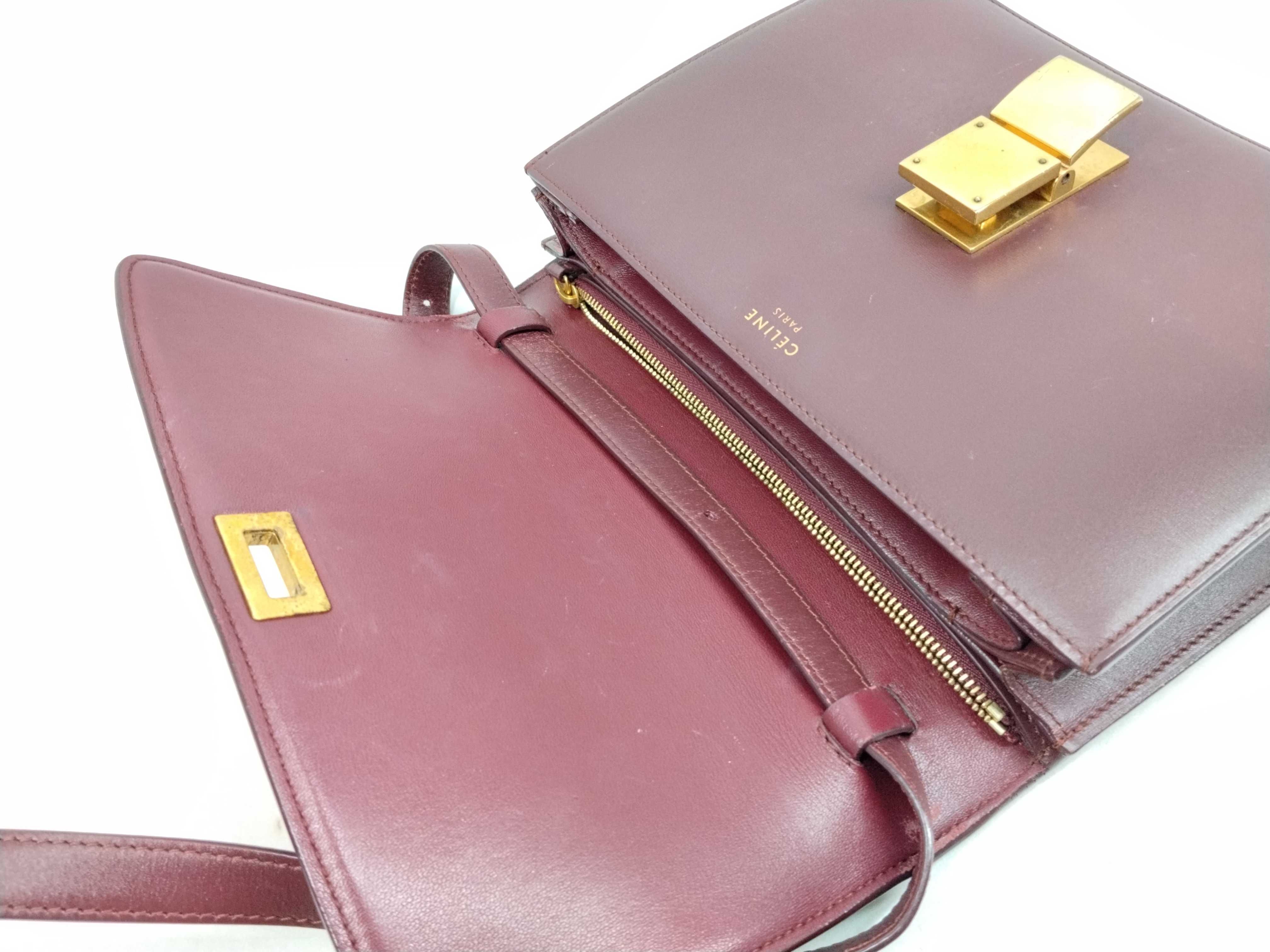 Classic Box Red Cowhide Leather Shoulder Bag — view 8