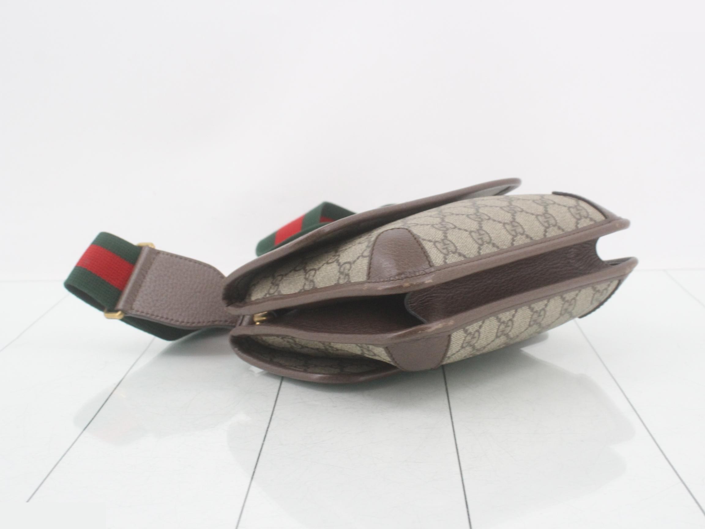 GG Supreme Shoulder Bag, PVC/Leather, Brown — view 5