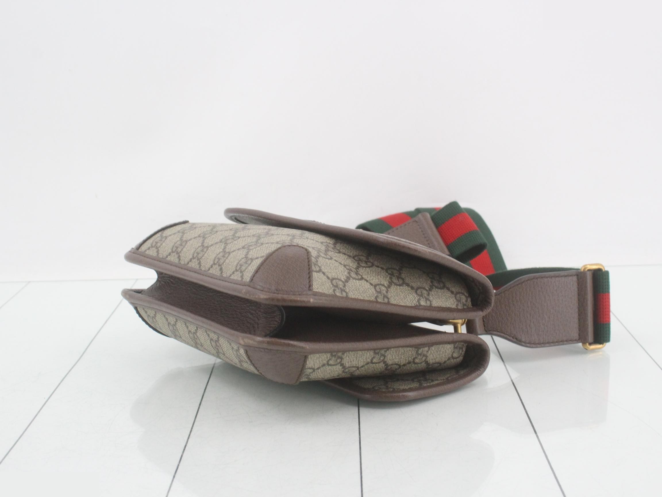 GG Supreme Shoulder Bag, PVC/Leather, Brown — view 6