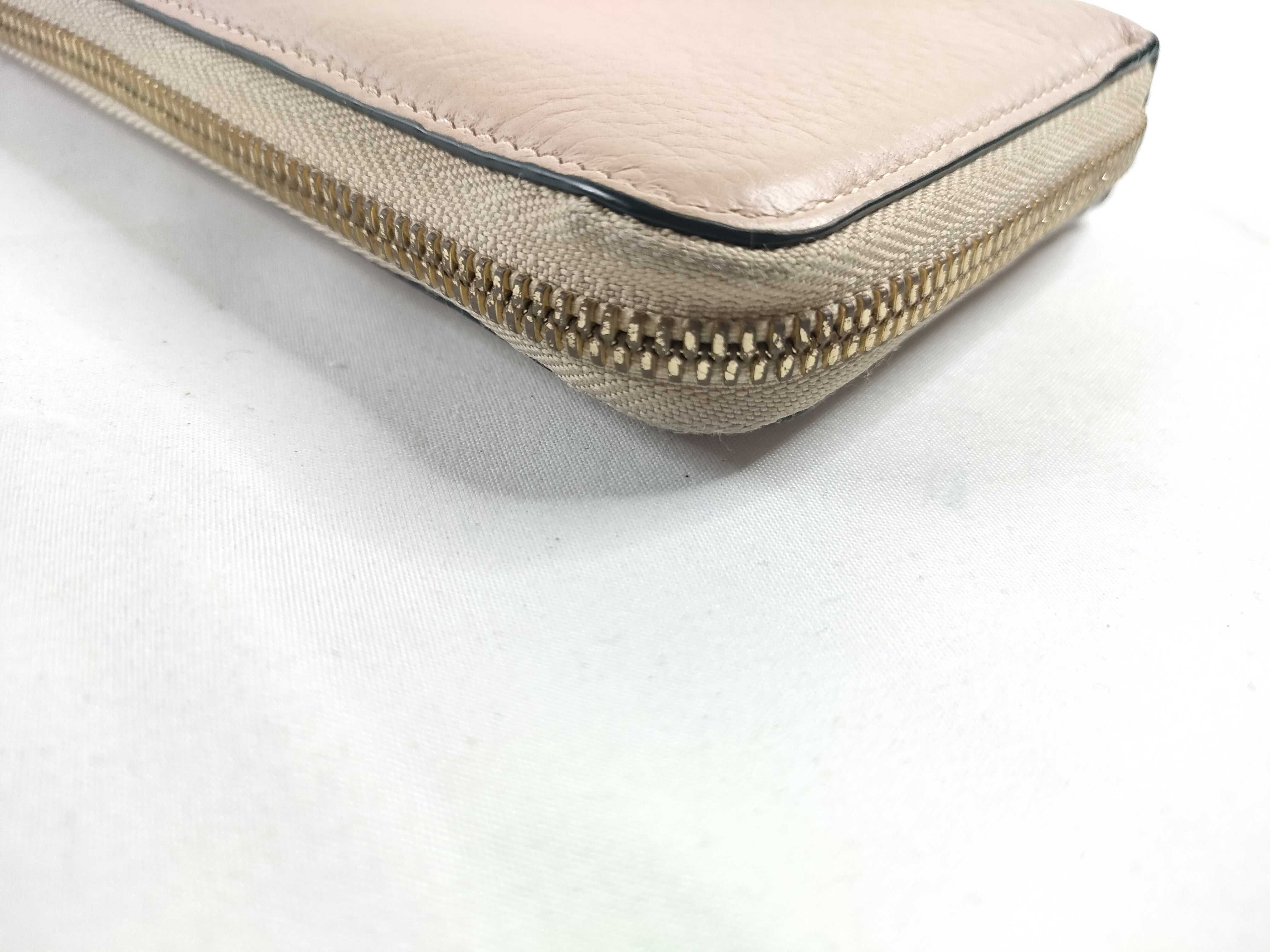 leather round zipper long wallet — view 4