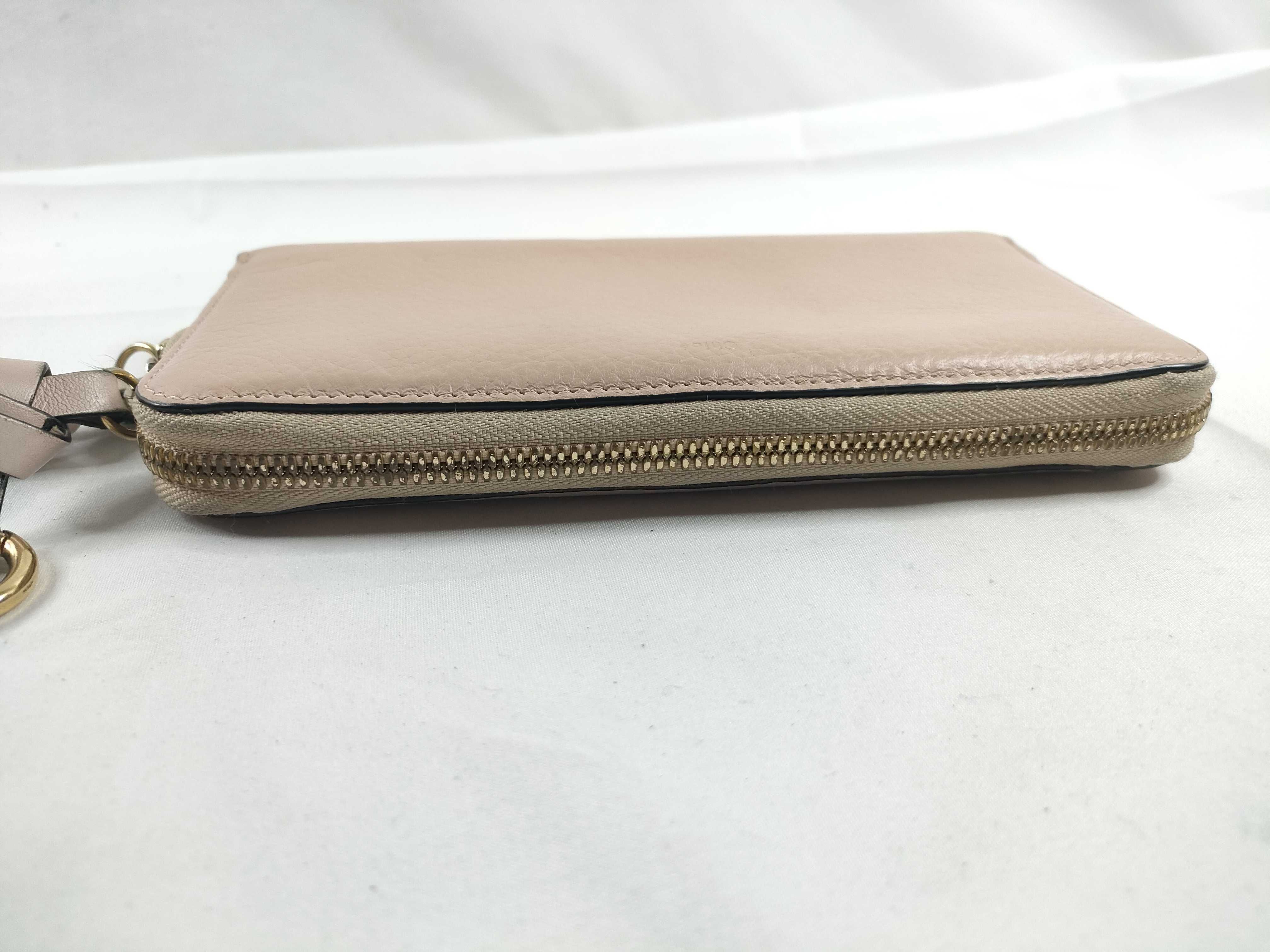 leather round zipper long wallet — view 6