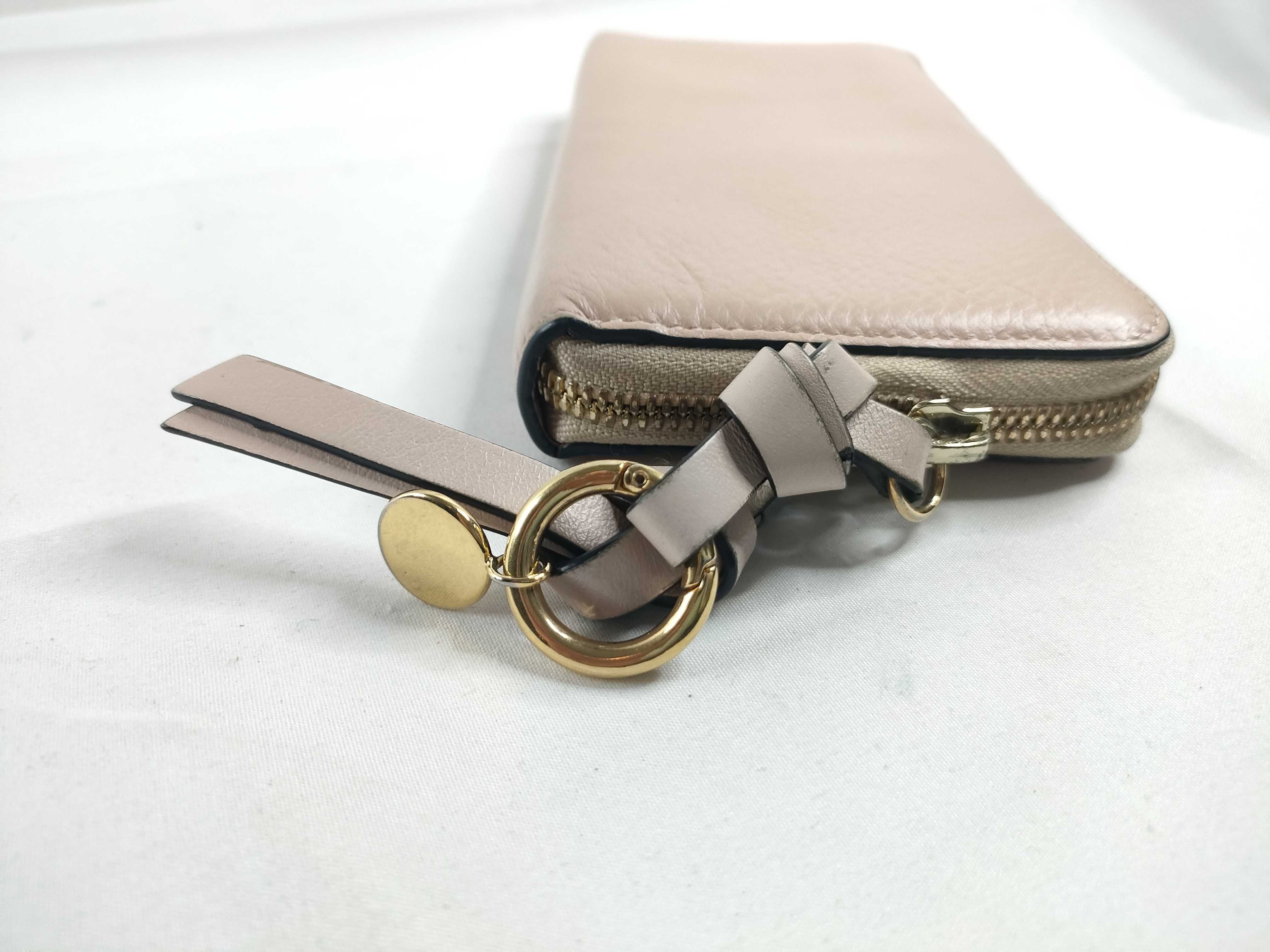 leather round zipper long wallet — view 7