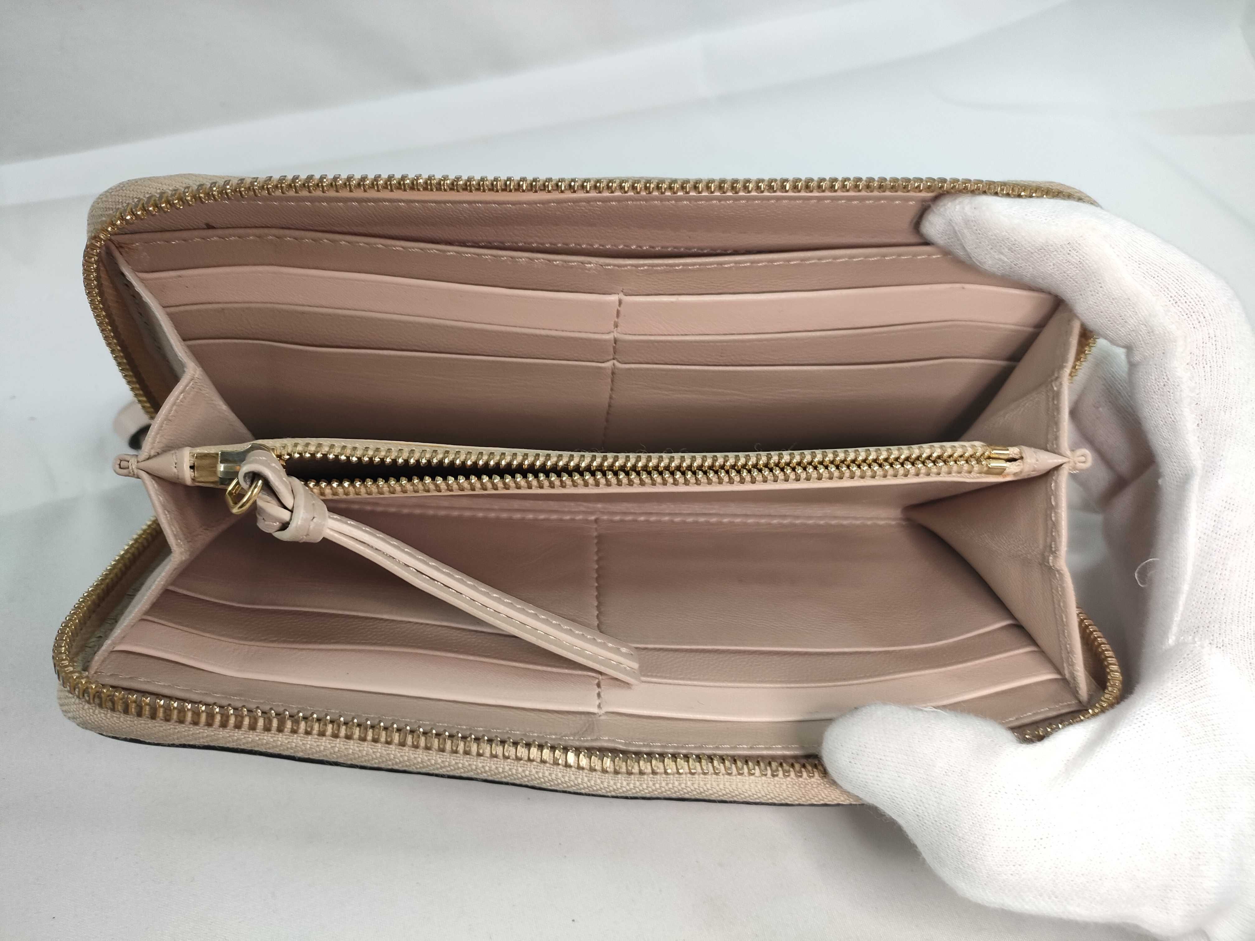 leather round zipper long wallet — view 8