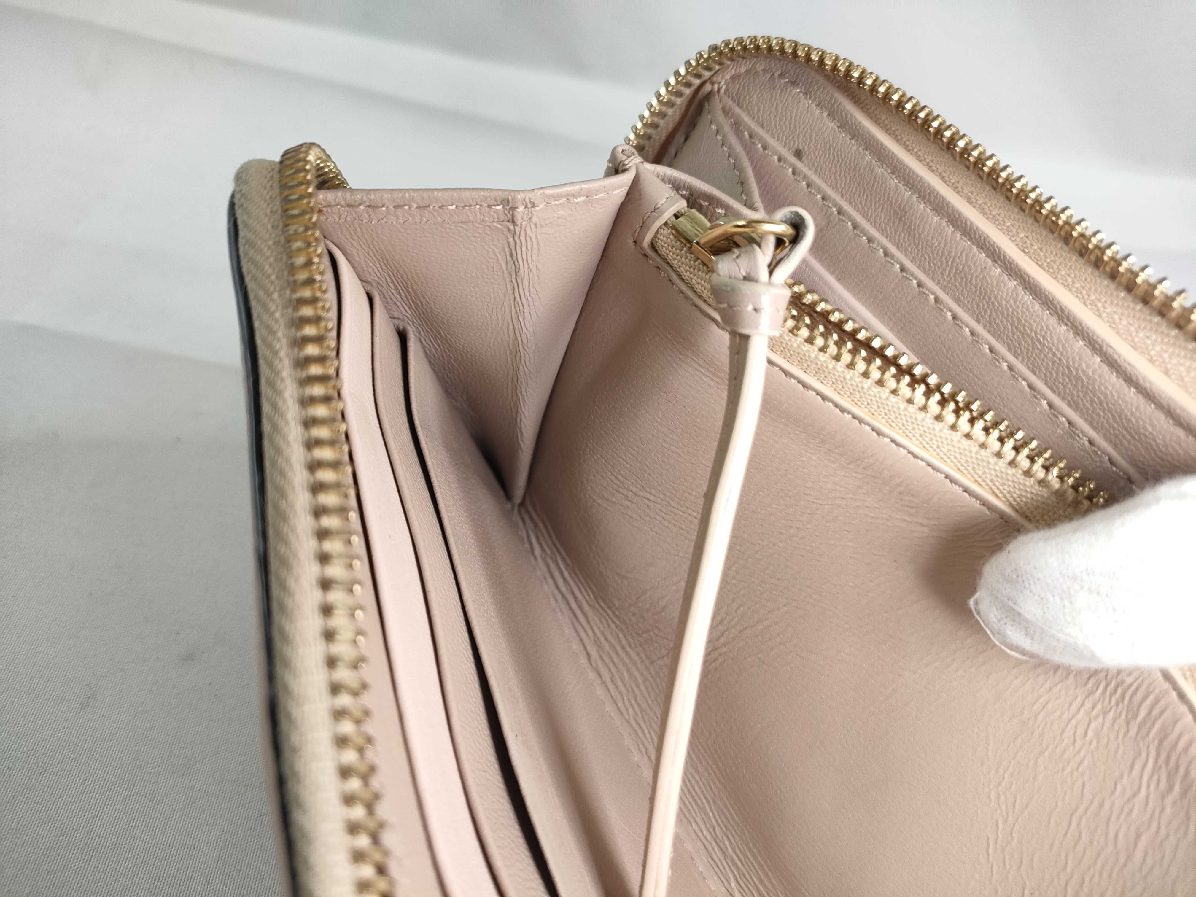 leather round zipper long wallet — view 9