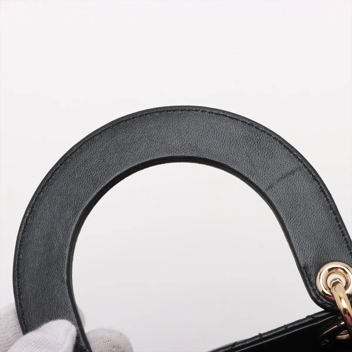Cannage My Lady Dior Leather 2WAY Handbag Black — view 12