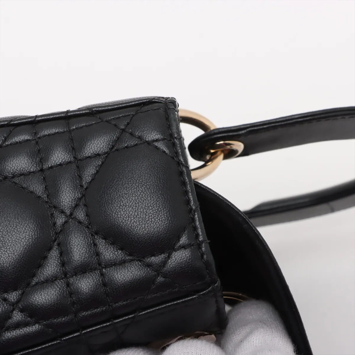 Cannage My Lady Dior Leather 2WAY Handbag Black — view 14