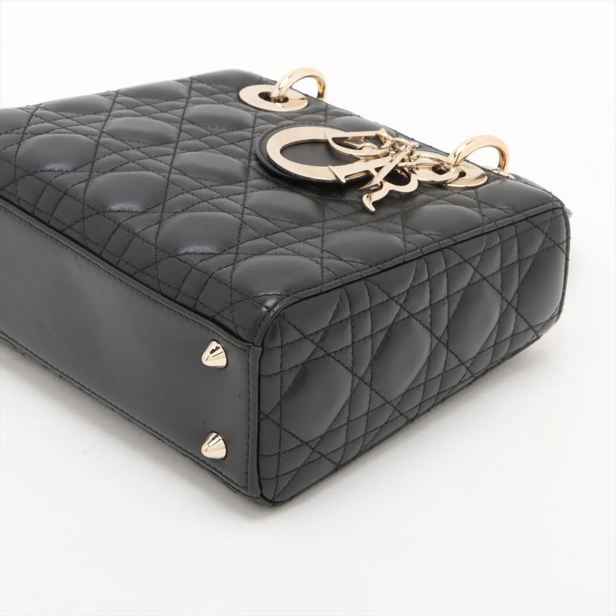 Cannage My Lady Dior Leather 2WAY Handbag Black — view 4