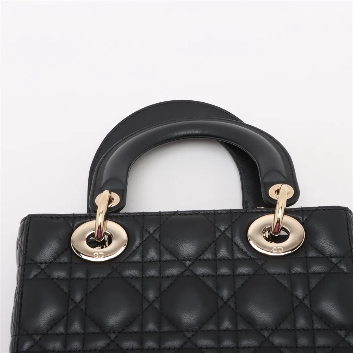 Cannage My Lady Dior Leather 2WAY Handbag Black — view 6
