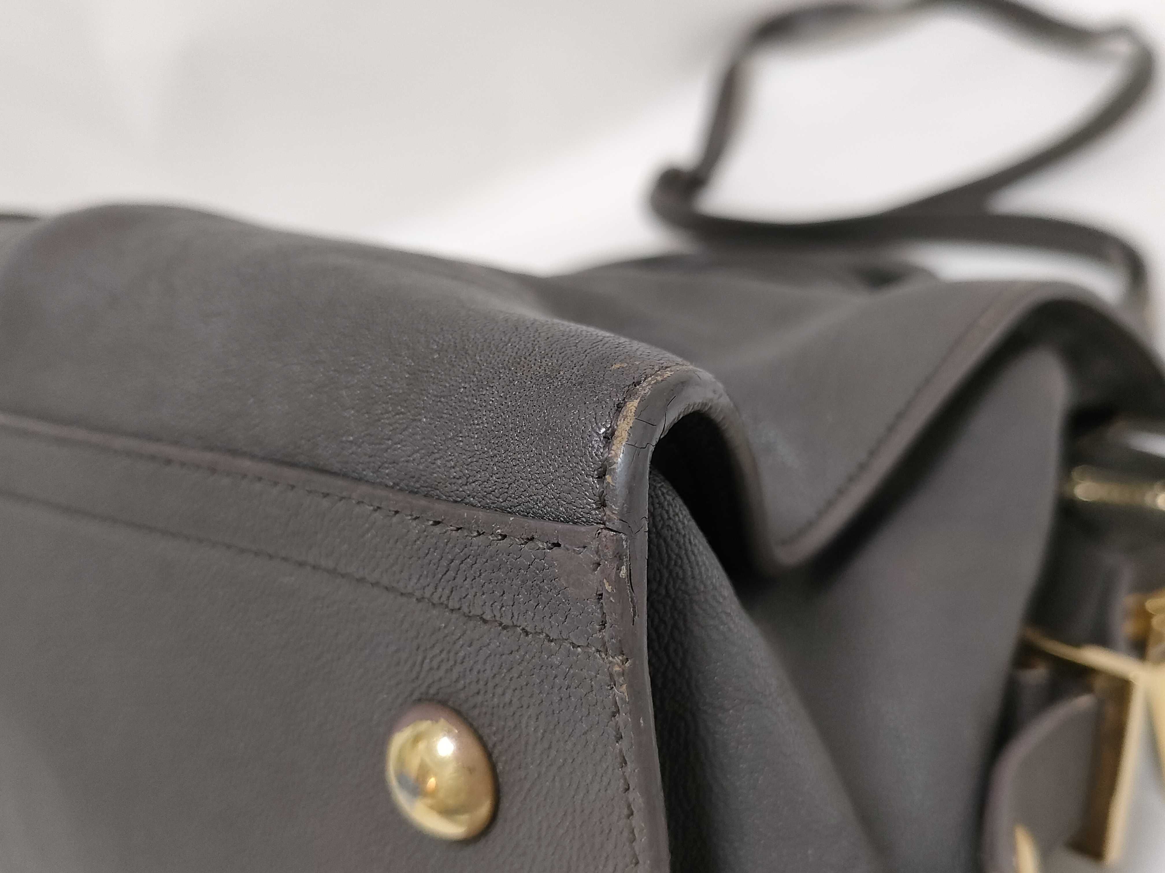 Petit Cabas 2-Way Handbag, Gray — view 7