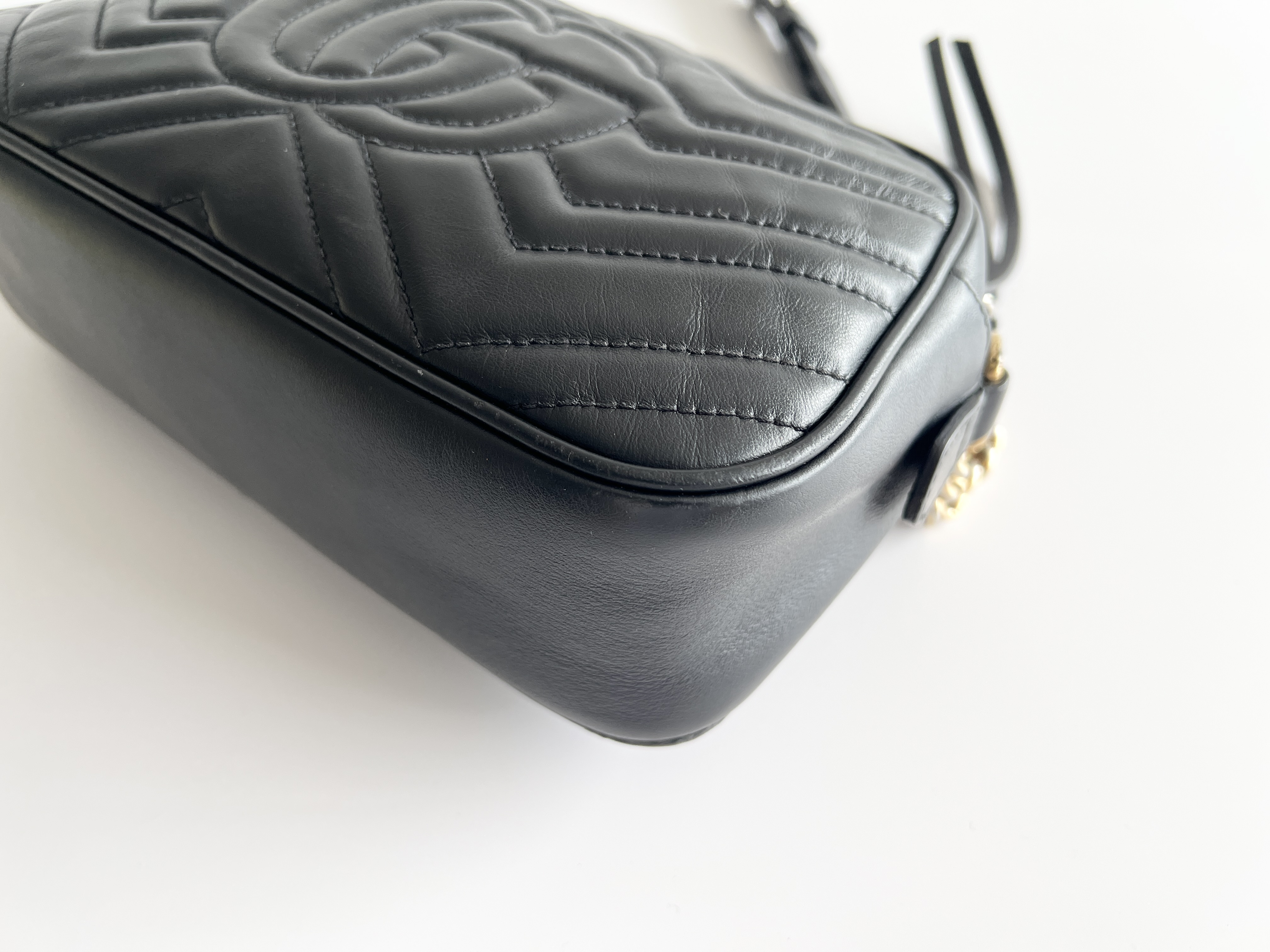 Marmont GG Quilted Leather Chain Shoulder Bag — view 12