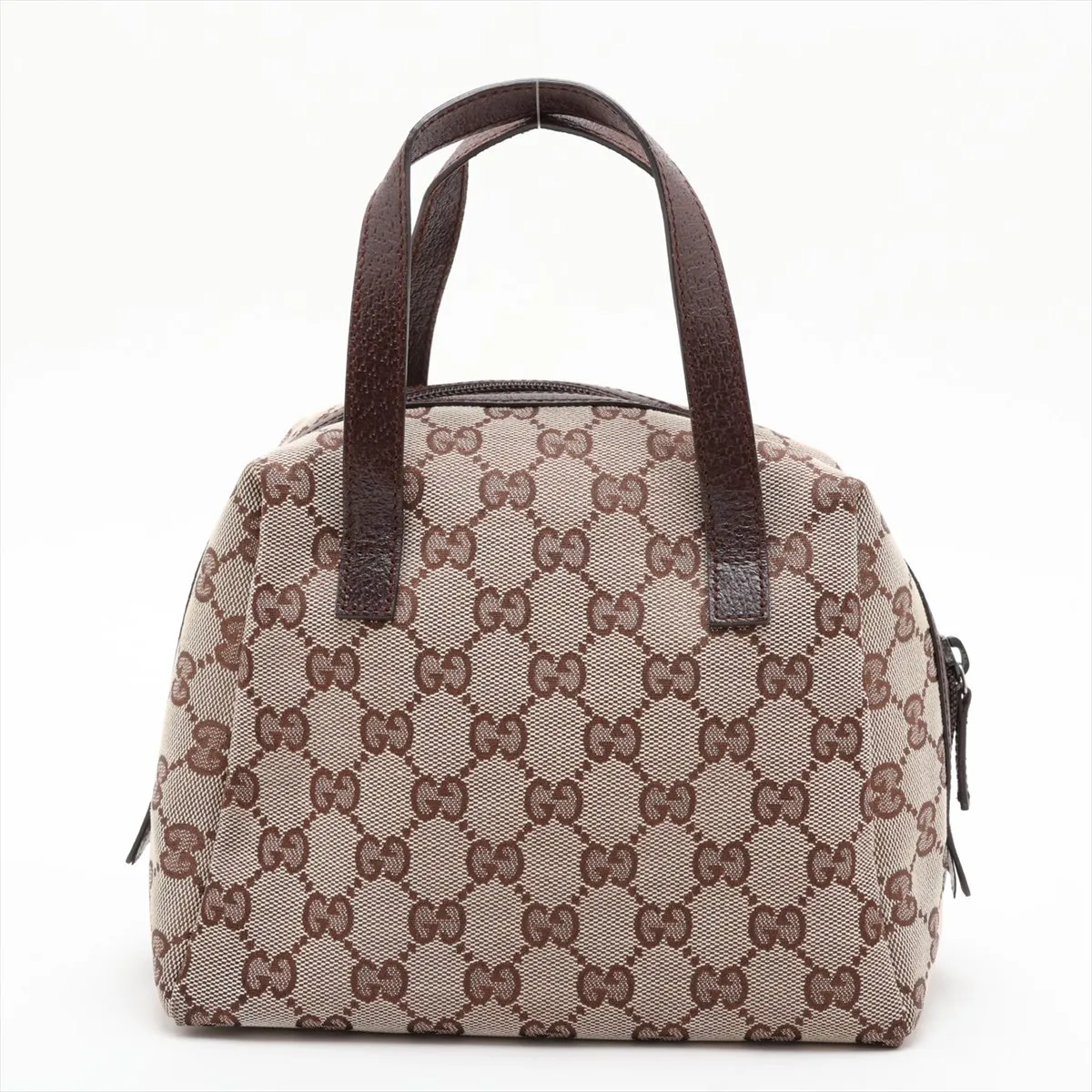 GG Canvas x Leather Handbag Brown 124542 — view 2