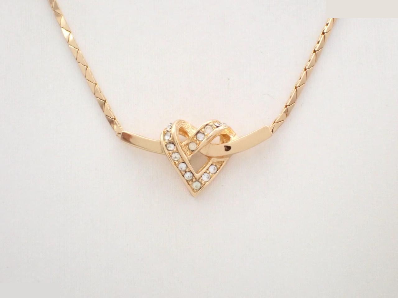 Heart Necklace, Gold Plated, Neck Circumference Approx. 43cm