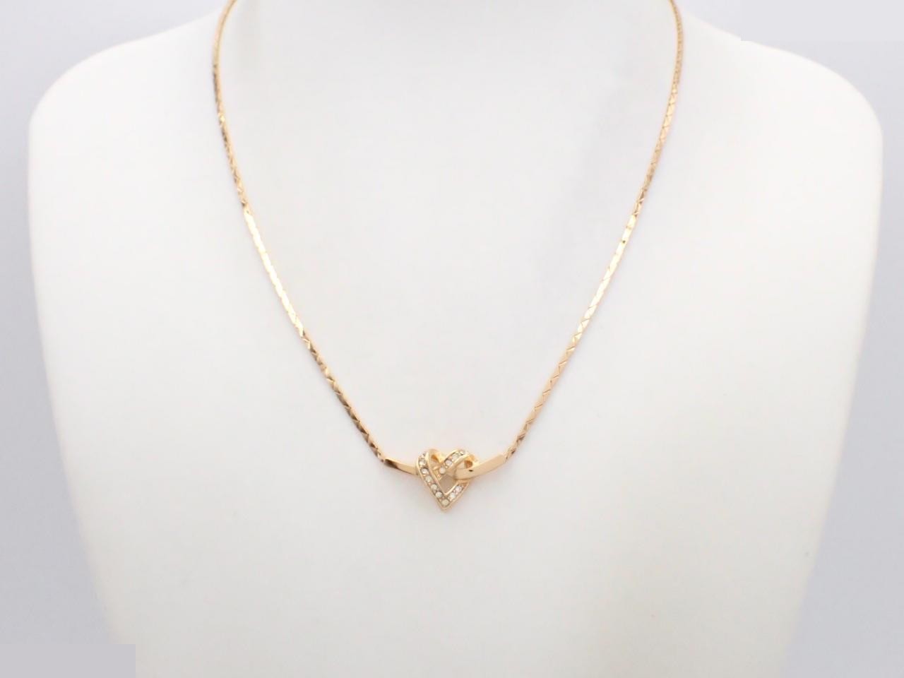 Heart Necklace, Gold Plated, Neck Circumference Approx. 43cm — view 3