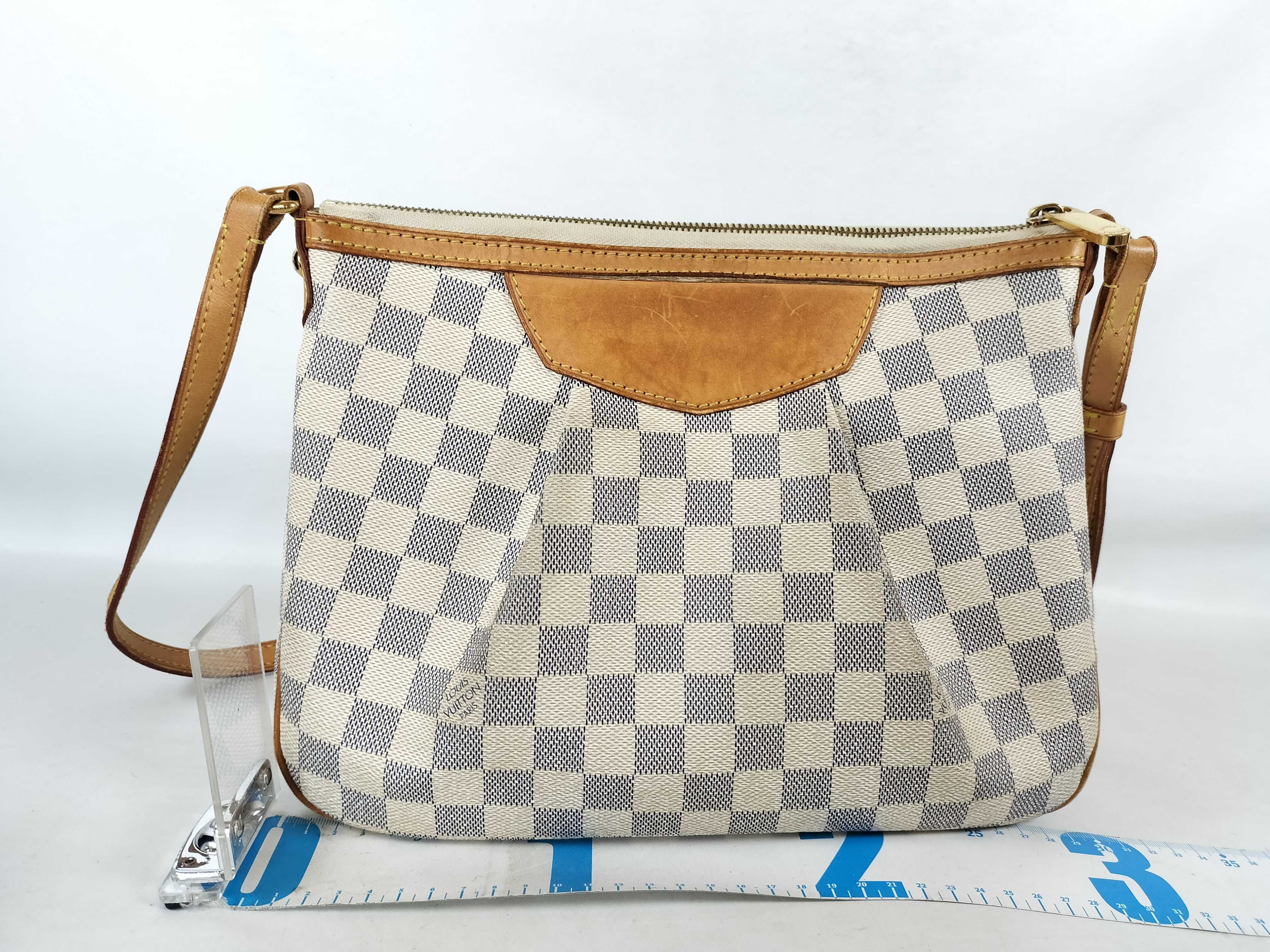 Damier Azur N41113 Azur Siracus PM Shoulder Bag — view 2