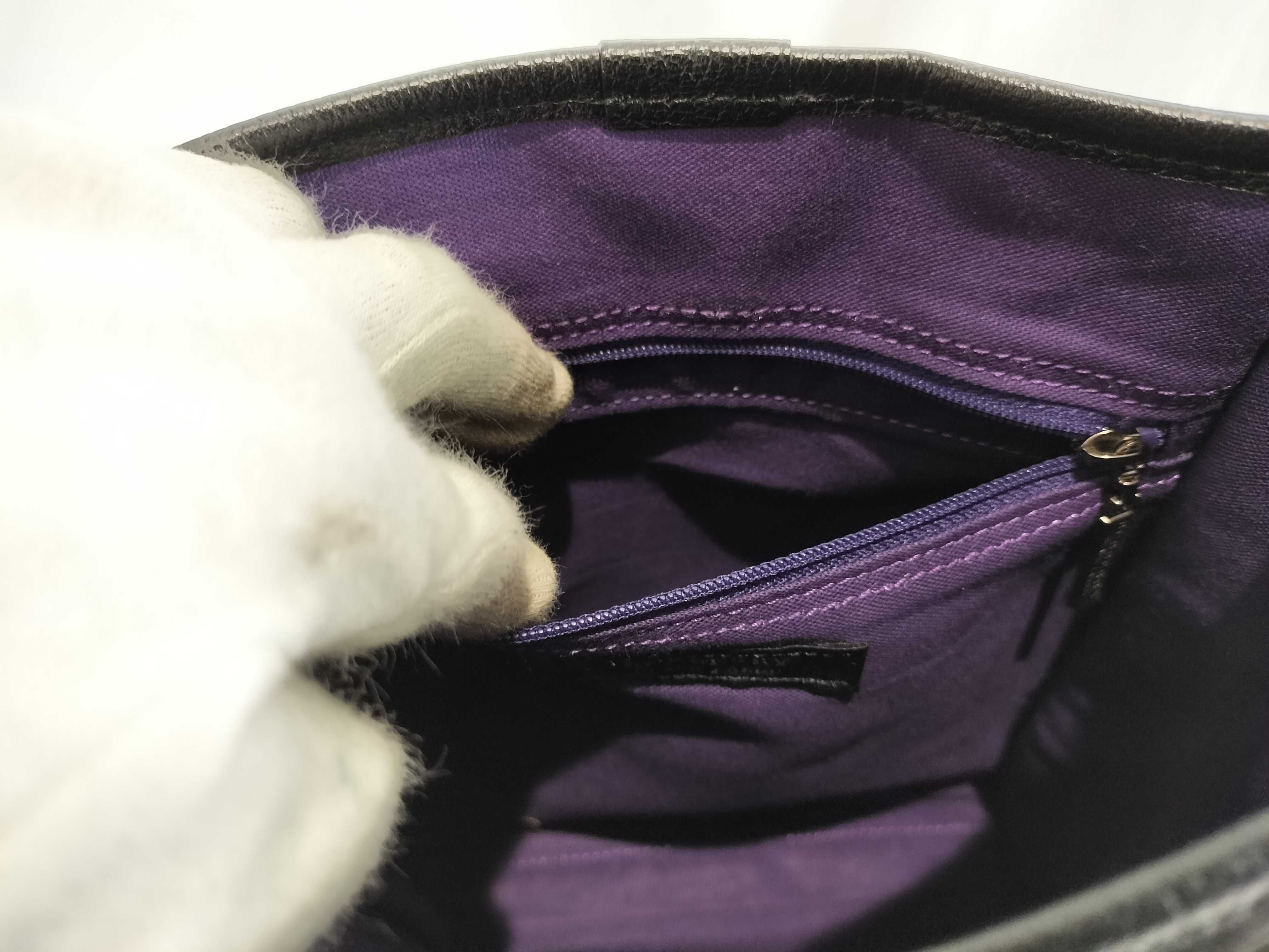 Black Label Nylon Shoulder Check Inside Purp Shoulder Bag — view 11