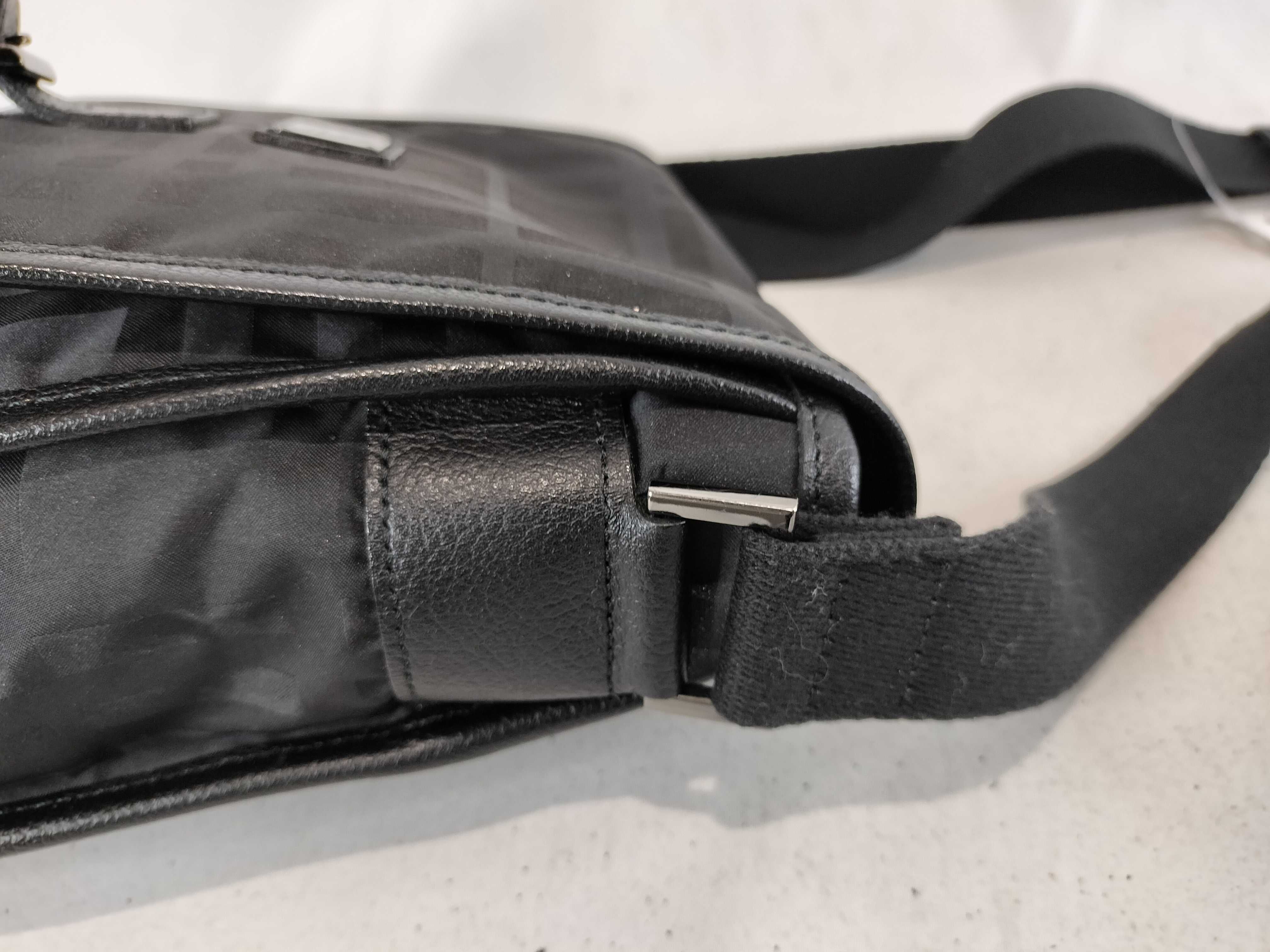 Black Label Nylon Shoulder Check Inside Purp Shoulder Bag — view 5