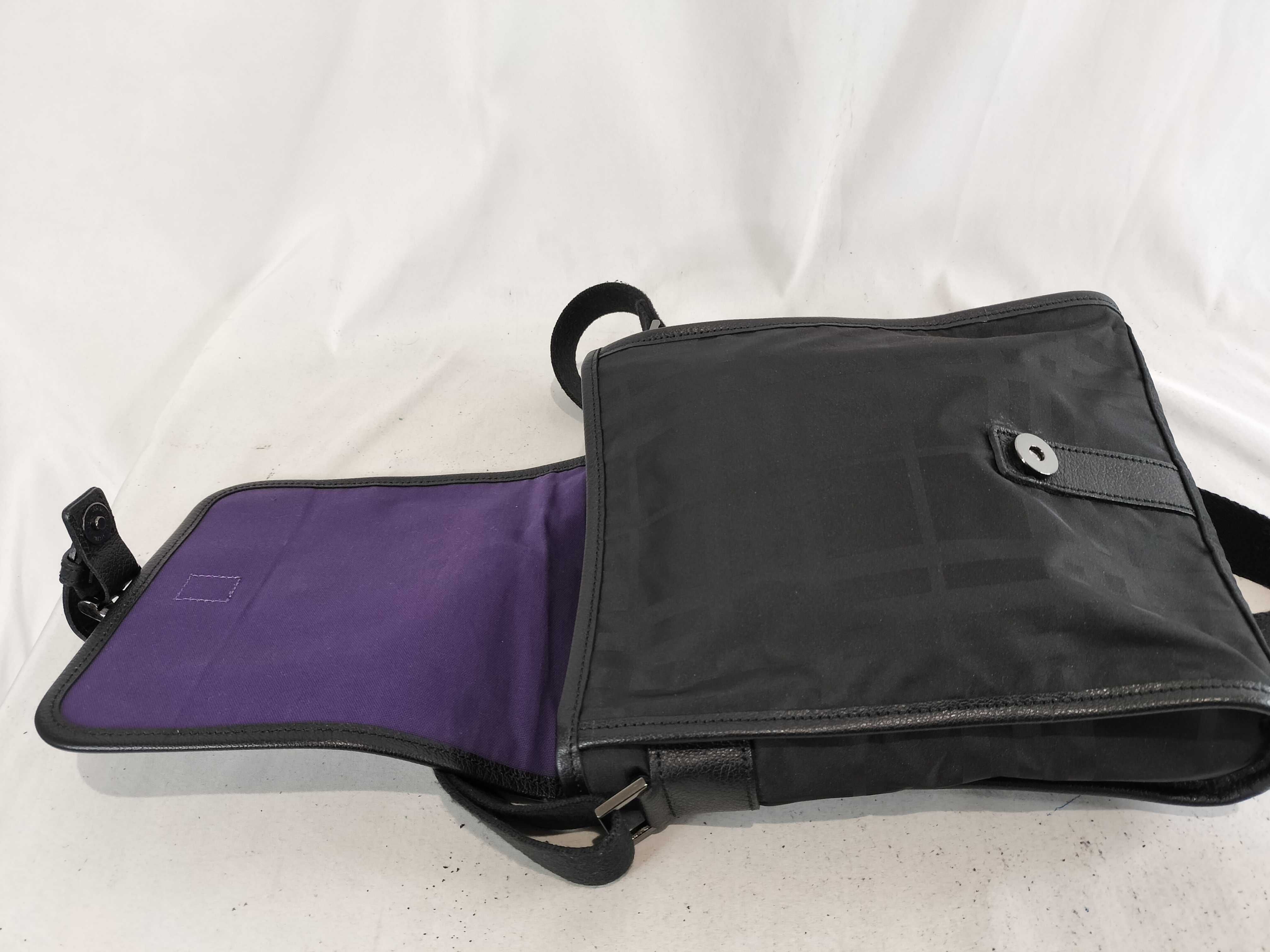 Black Label Nylon Shoulder Check Inside Purp Shoulder Bag — view 9