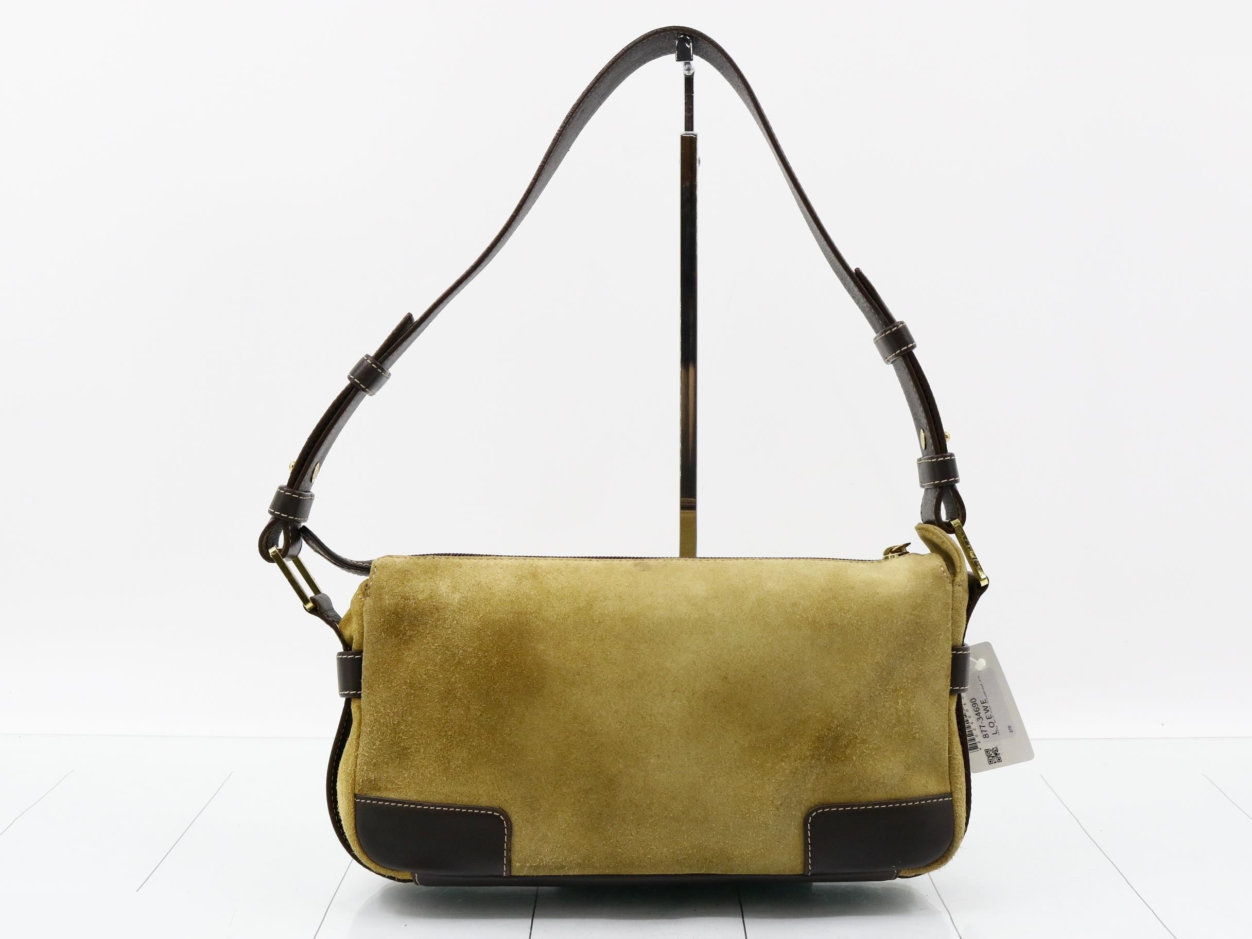 Anagram Suede Beige One Shoulder Bag 270 — view 2