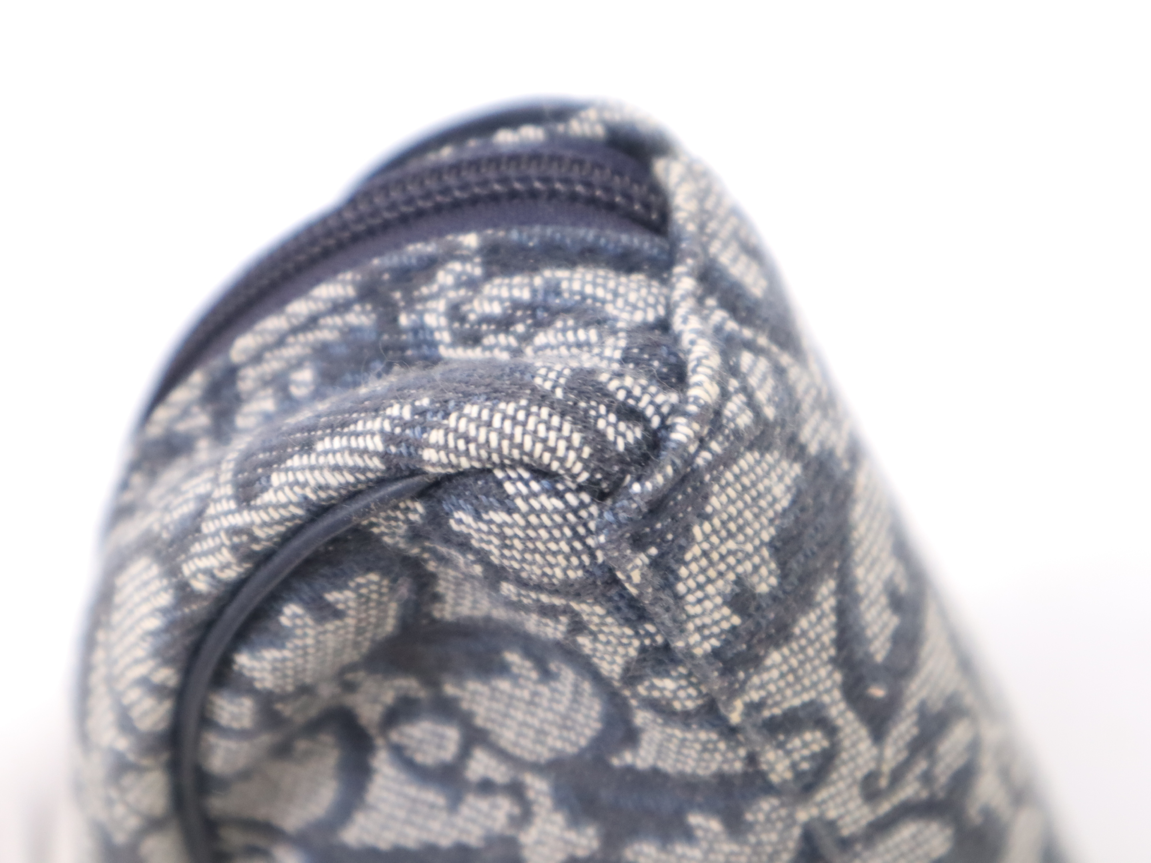 canvas x leather saddle blue GD metal fittings pouch — view 6