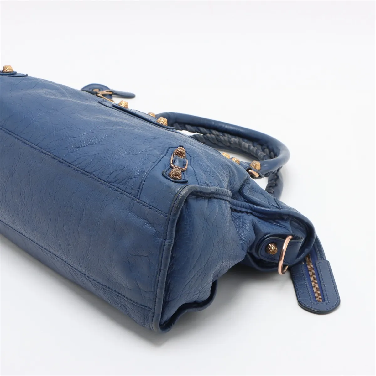 The Giant City Leather 2WAY Handbag Blue 281770 — view 3