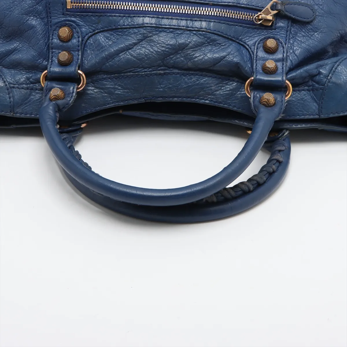 The Giant City Leather 2WAY Handbag Blue 281770 — view 5