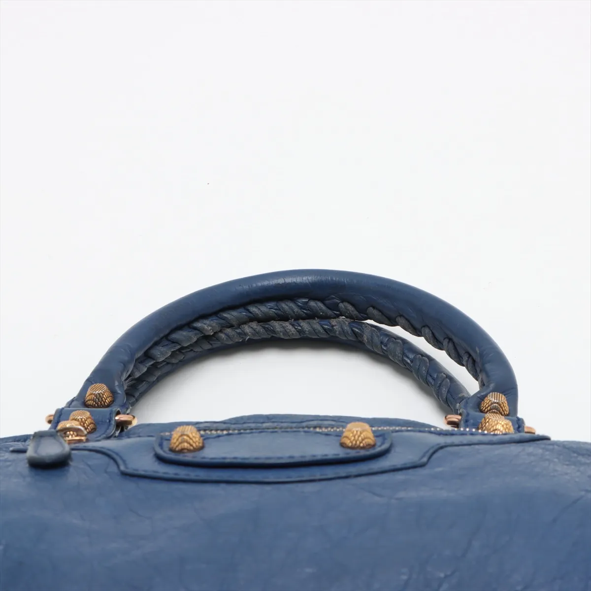 The Giant City Leather 2WAY Handbag Blue 281770 — view 6