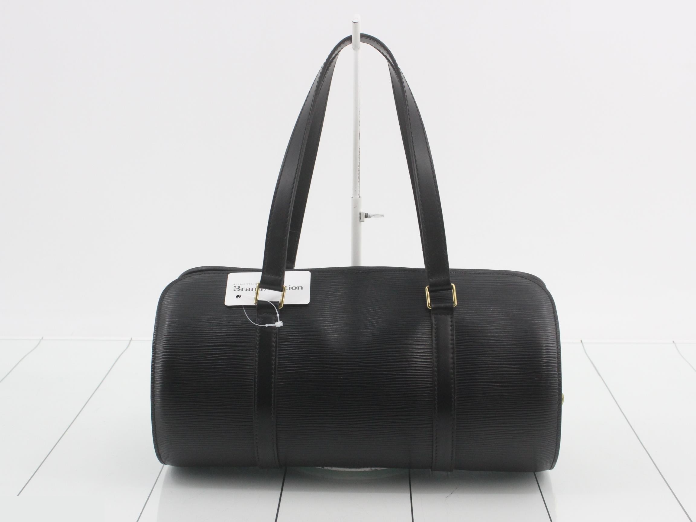 LV Tote, Handbag, Shoulder Bag, Gold Hardware, Soufflot, Noir — view 2