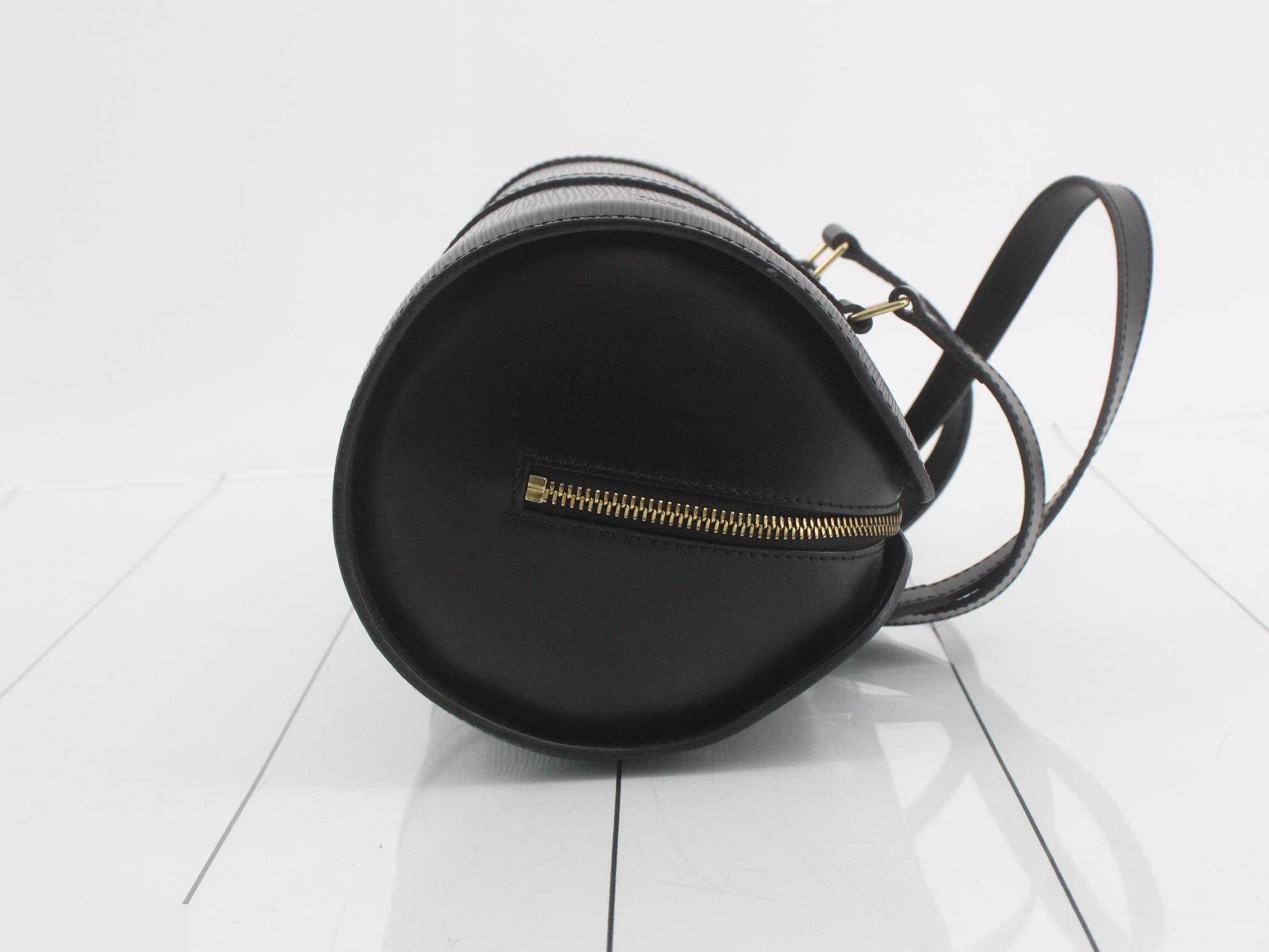 LV Tote, Handbag, Shoulder Bag, Gold Hardware, Soufflot, Noir — view 3