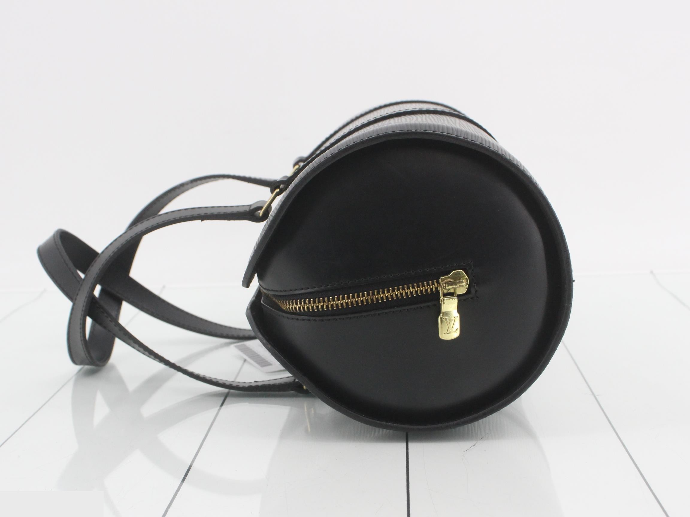 LV Tote, Handbag, Shoulder Bag, Gold Hardware, Soufflot, Noir — view 4