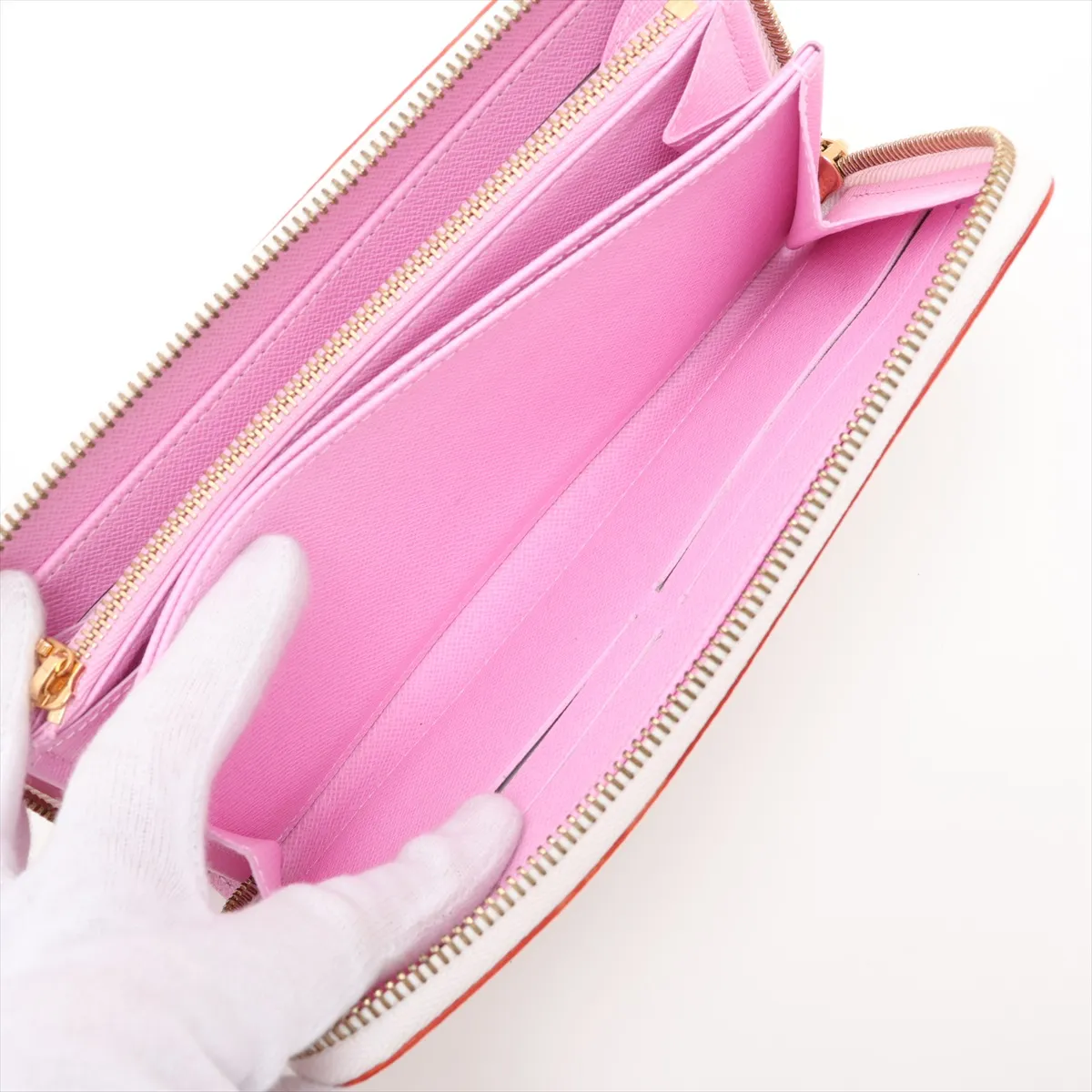 Multicolor Zippy Wallet M60241 CA0150 Blanc Round Zip Wallet — view 6