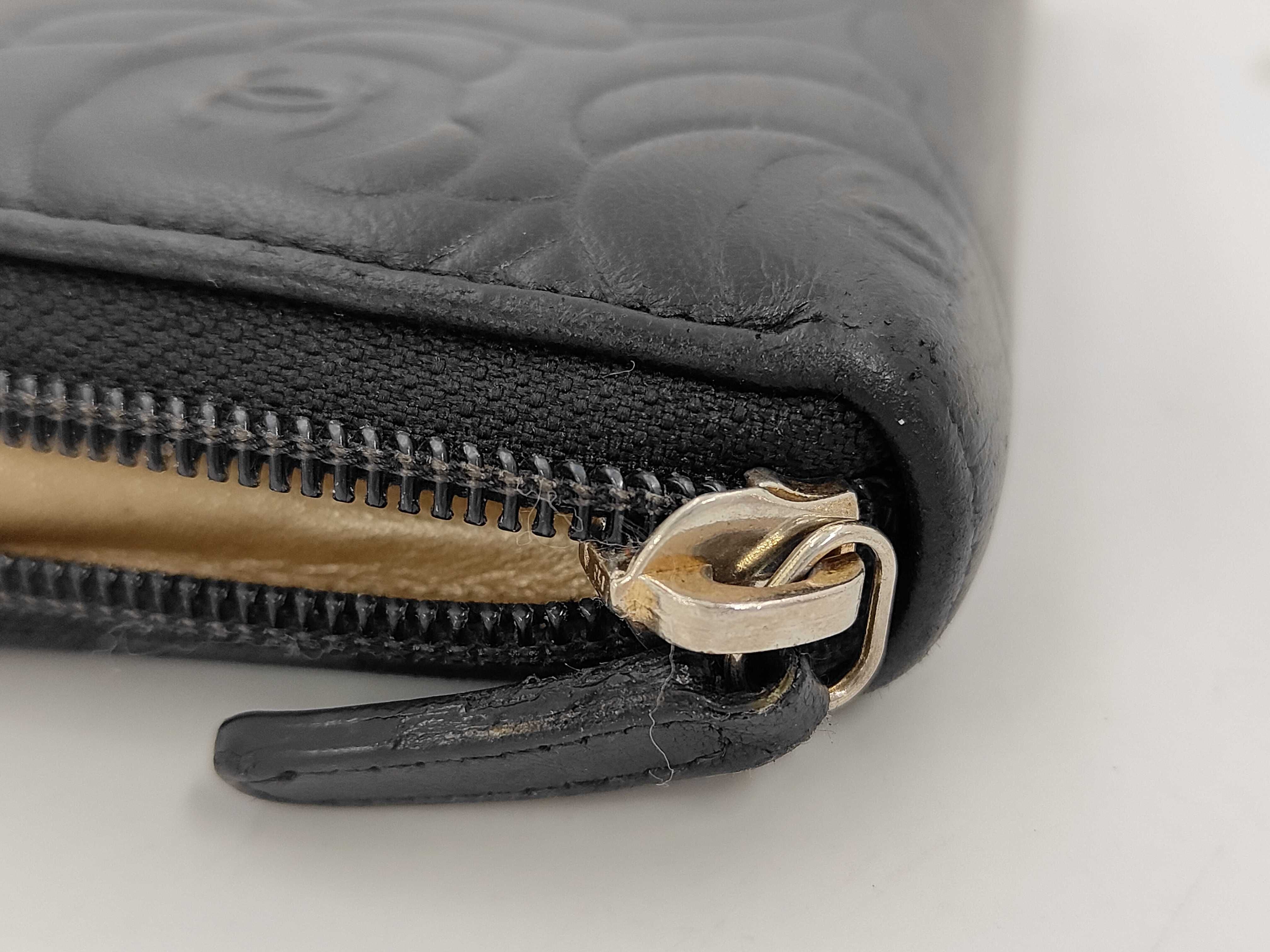 Camellia Leather Round Long Wallet Serial Wallet — view 7