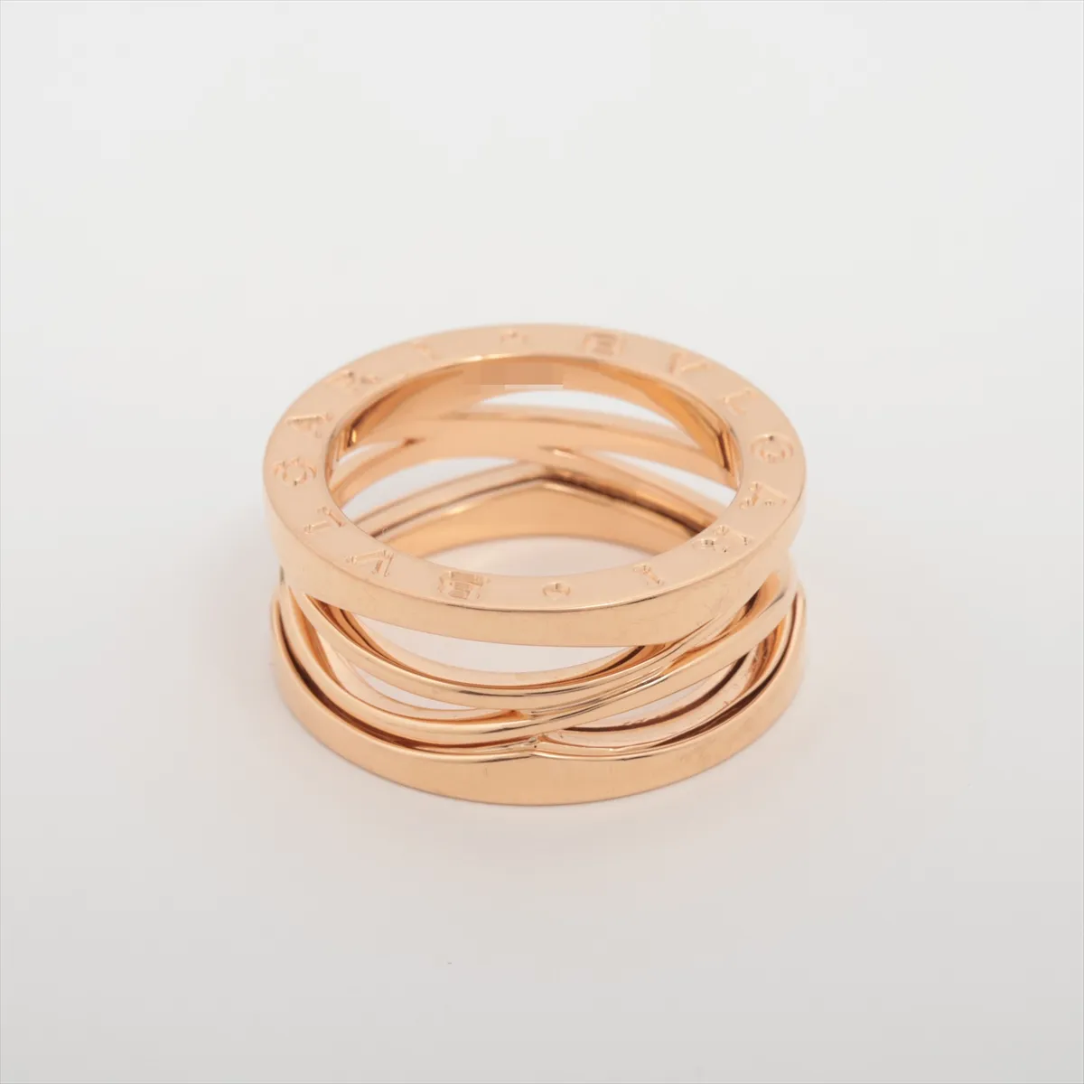 B.zero1 Design Legend Ring, 750 (PG), 10.1g, Size 53, L9VESE 353564, QR code scannable. — view 2