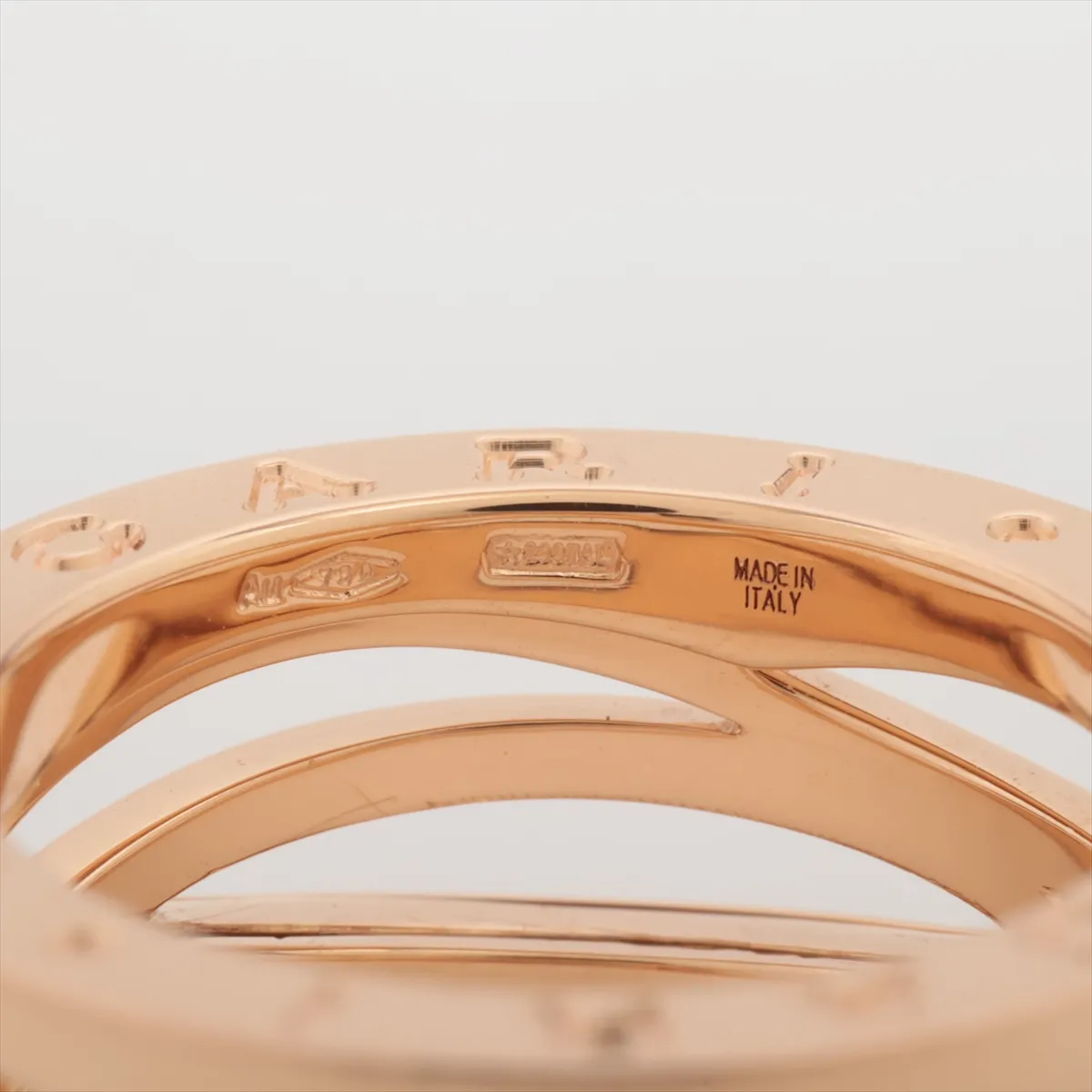 B.zero1 Design Legend Ring, 750 (PG), 10.1g, Size 53, L9VESE 353564, QR code scannable. — view 5