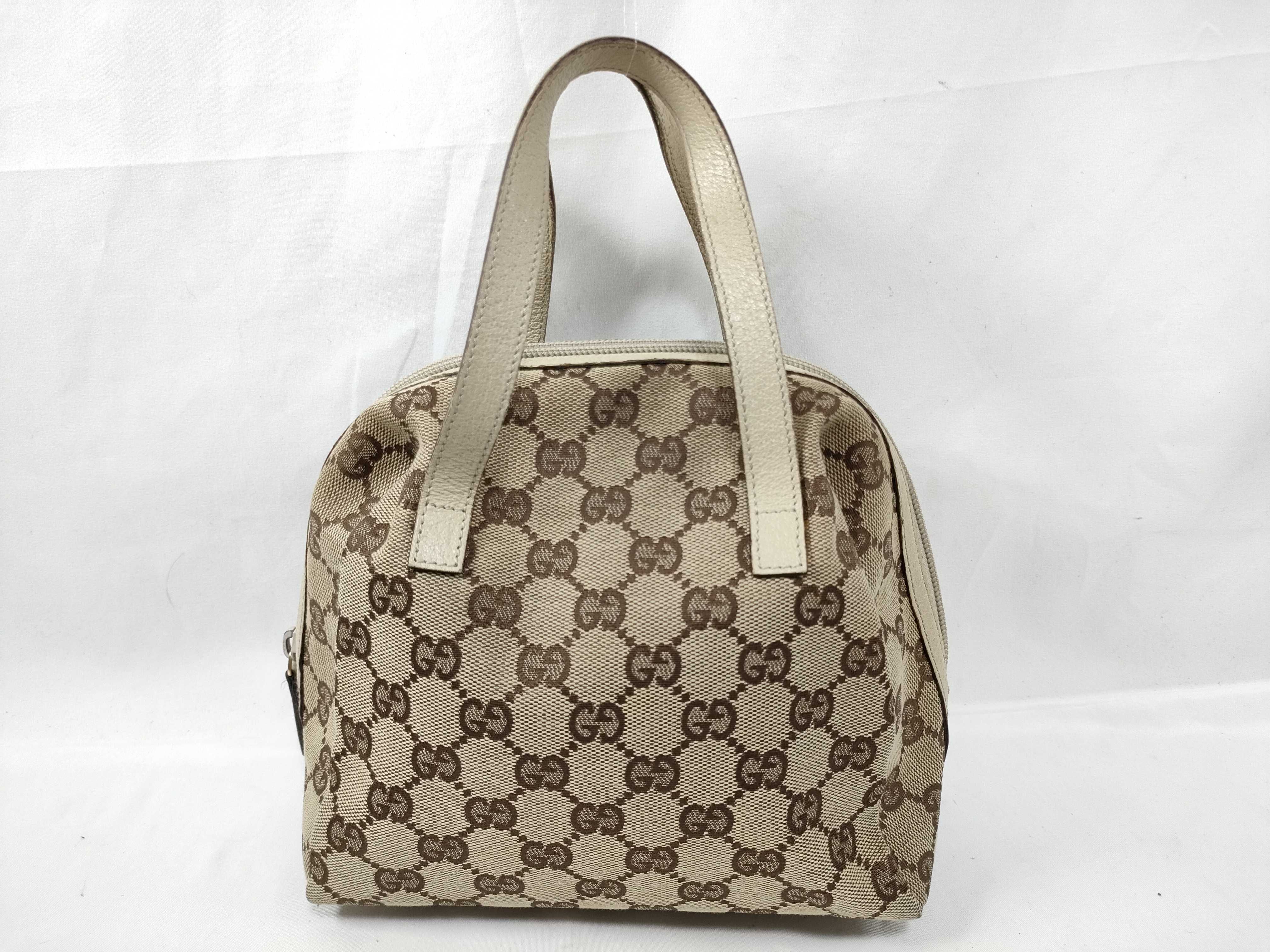 handbag, GG canvas, white handbag